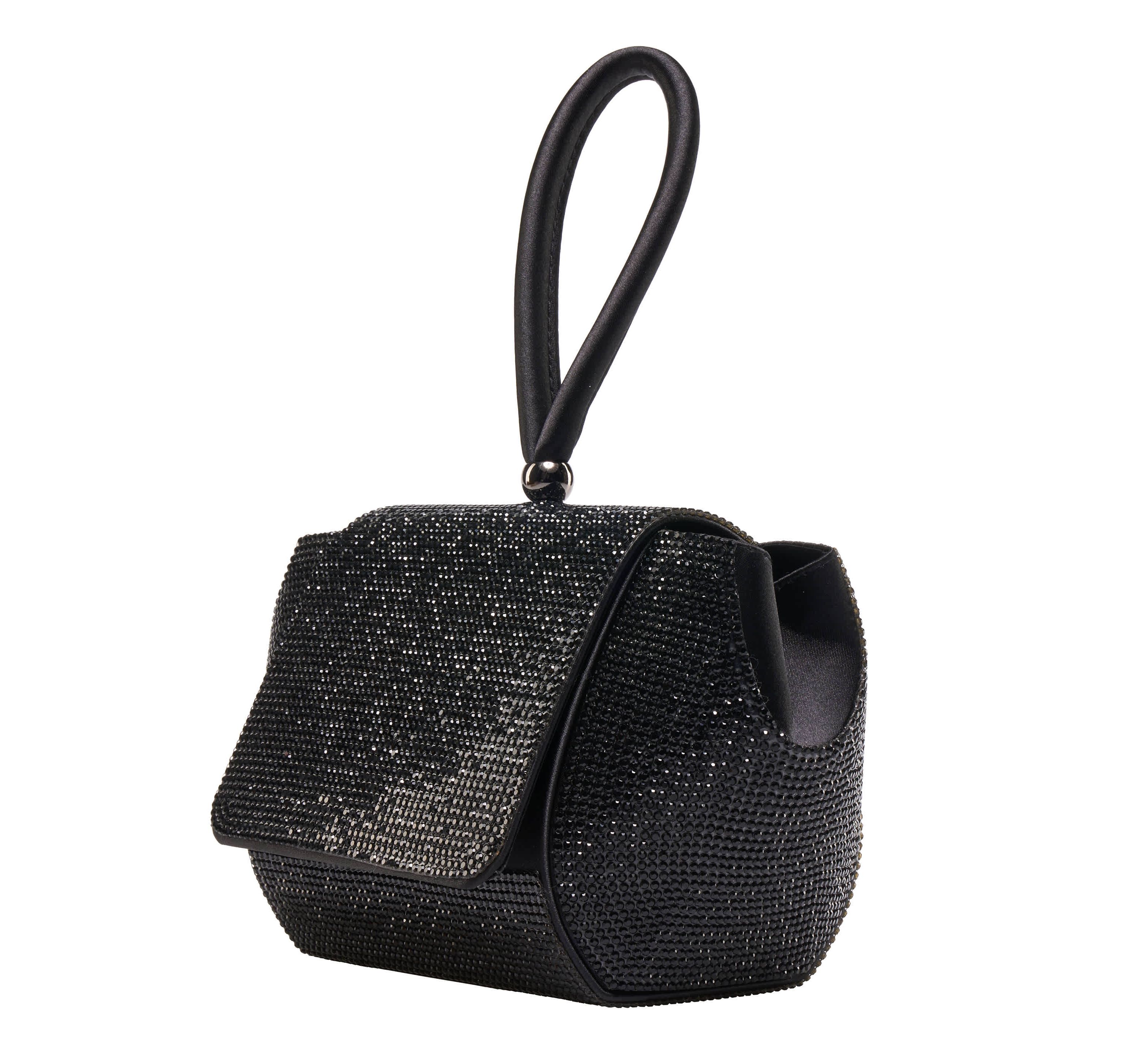 Rene, Architectural Rhinestone Evening Bag