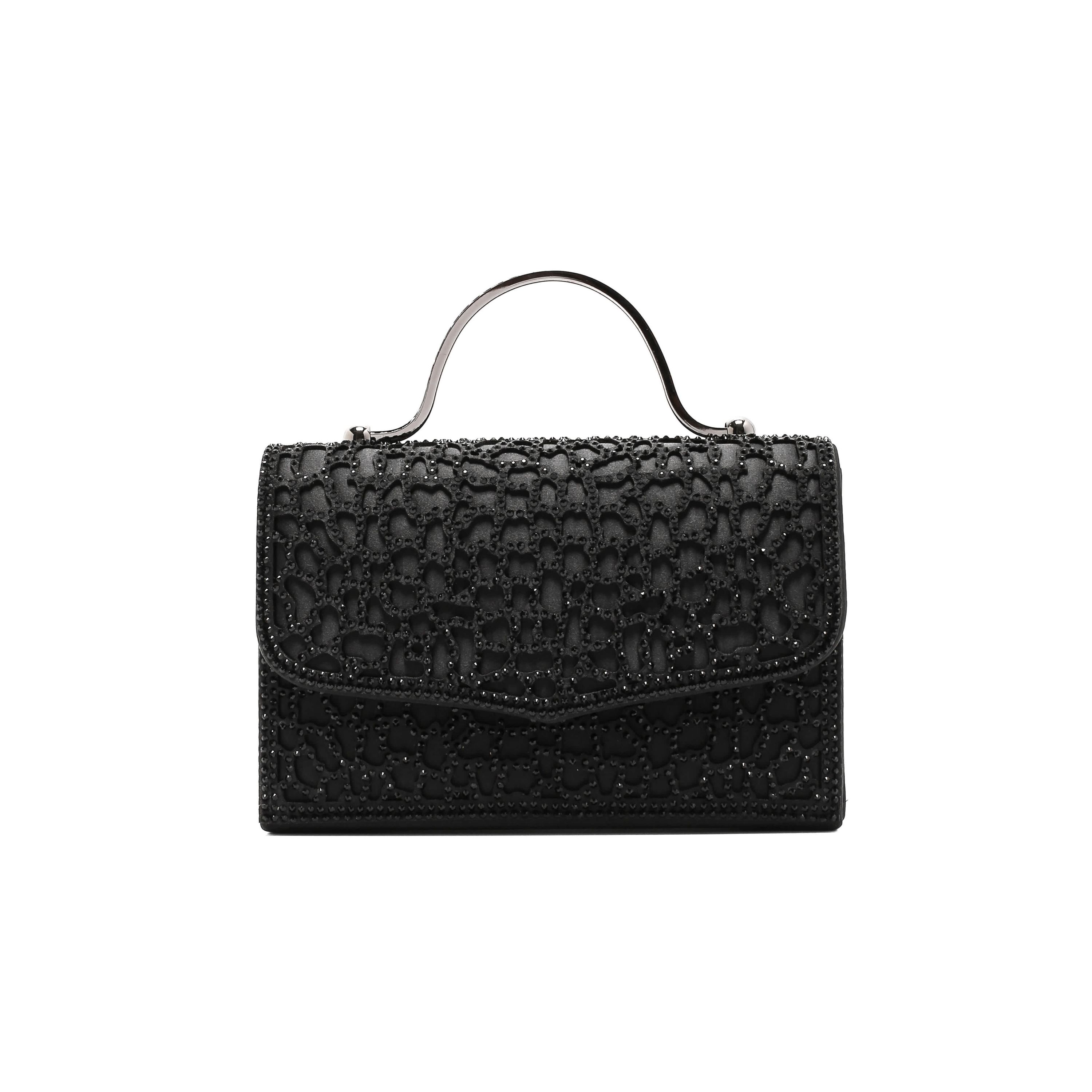 Donna, Elegant Rhinestone Satin Evening Bag