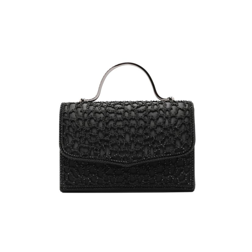 Donna, Elegant Rhinestone Satin Evening Bag