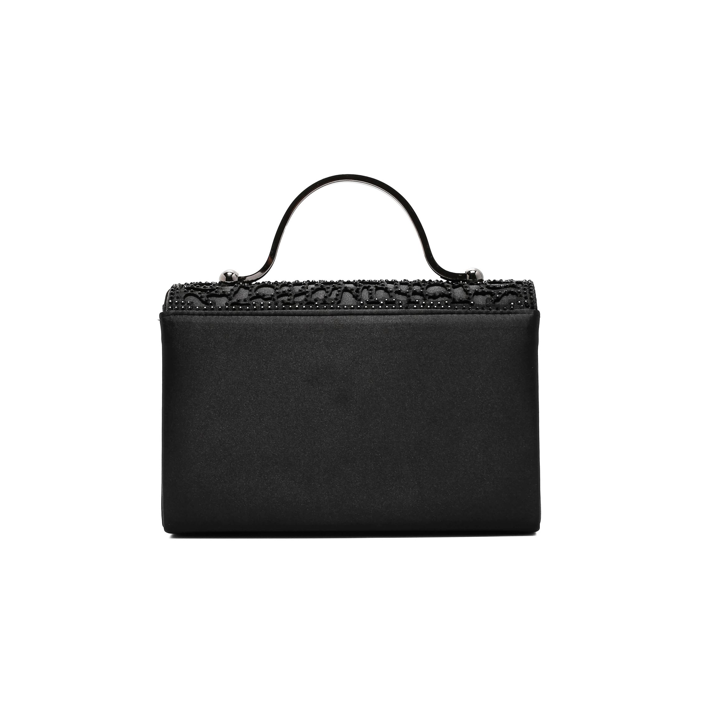 Donna, Elegant Rhinestone Satin Evening Bag