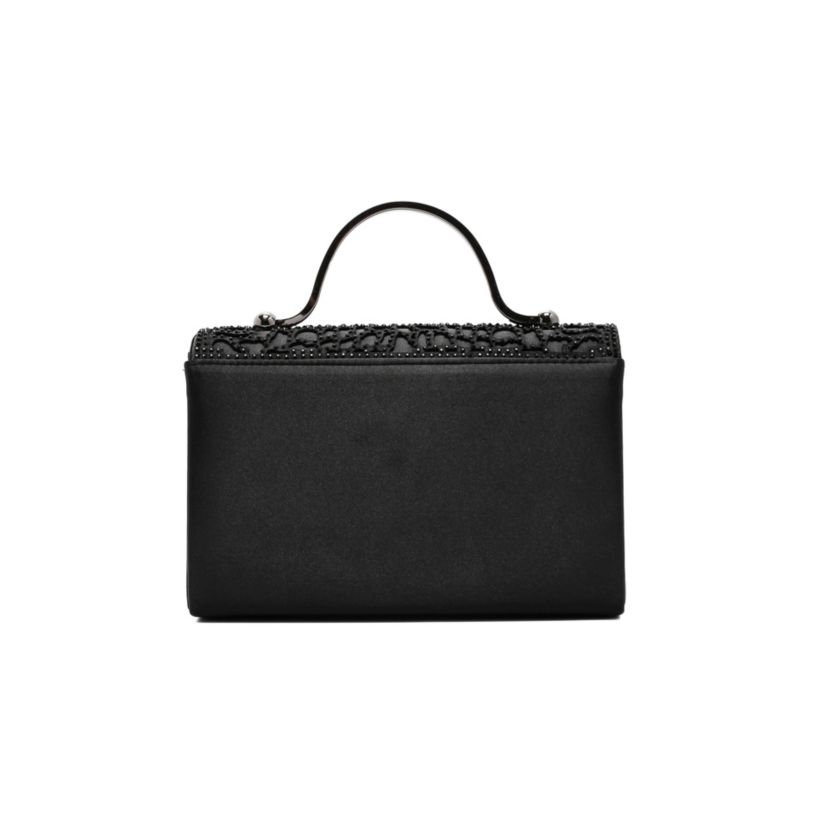 Donna, Elegant Rhinestone Satin Evening Bag