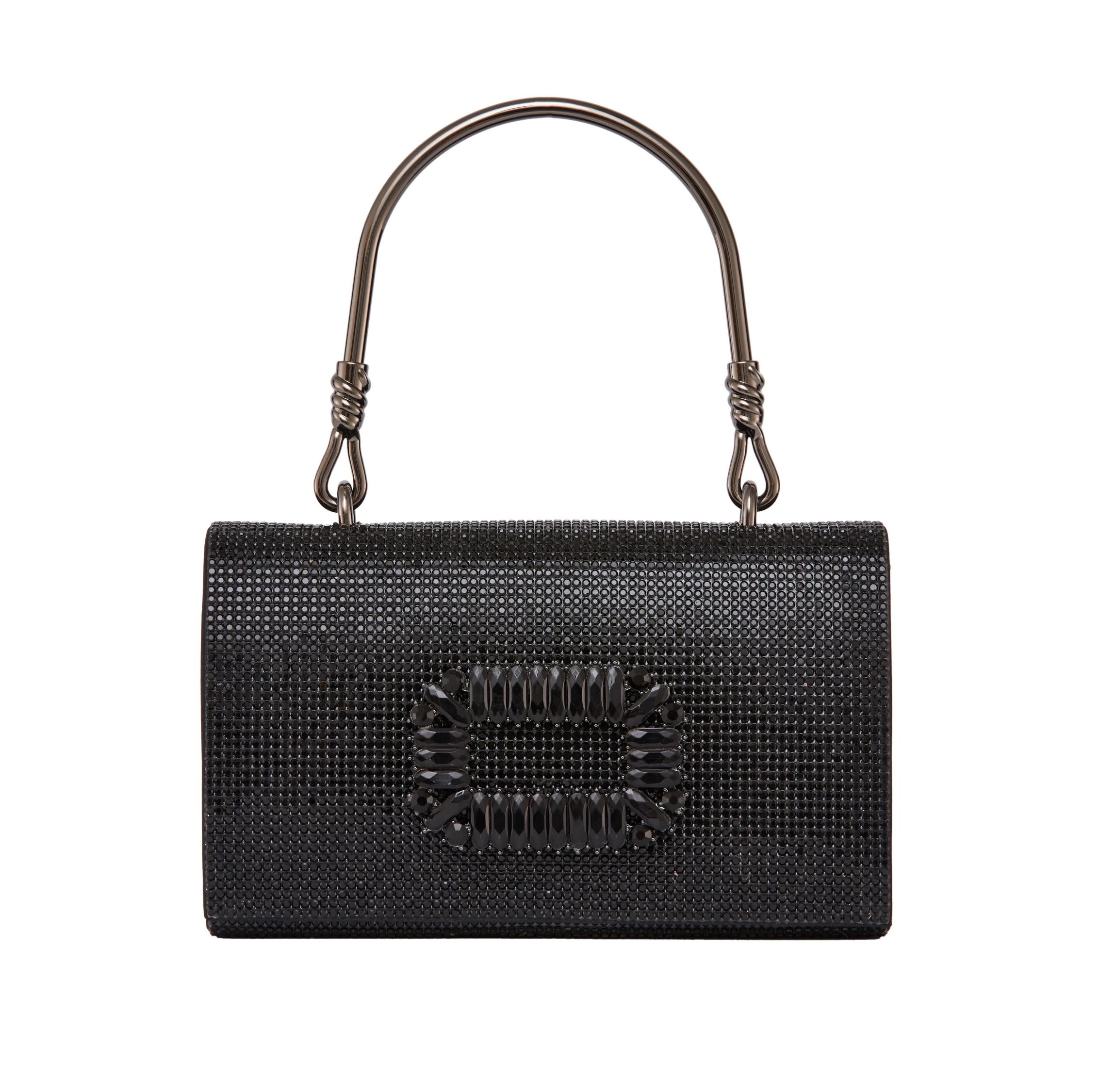 Cindy, Elegant Rhinestone Satin Handbag