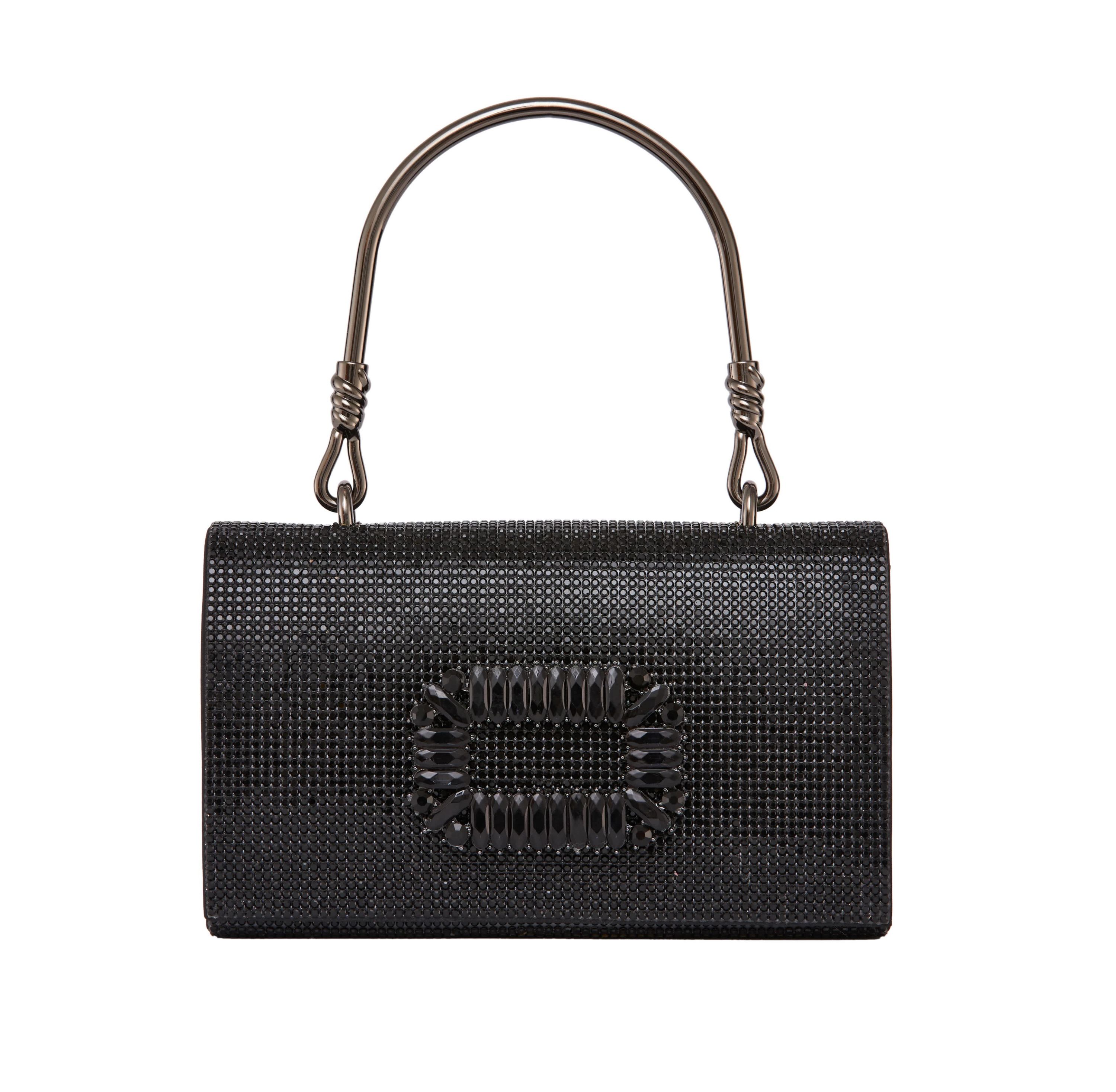 Cindy, Elegant Rhinestone Satin Handbag