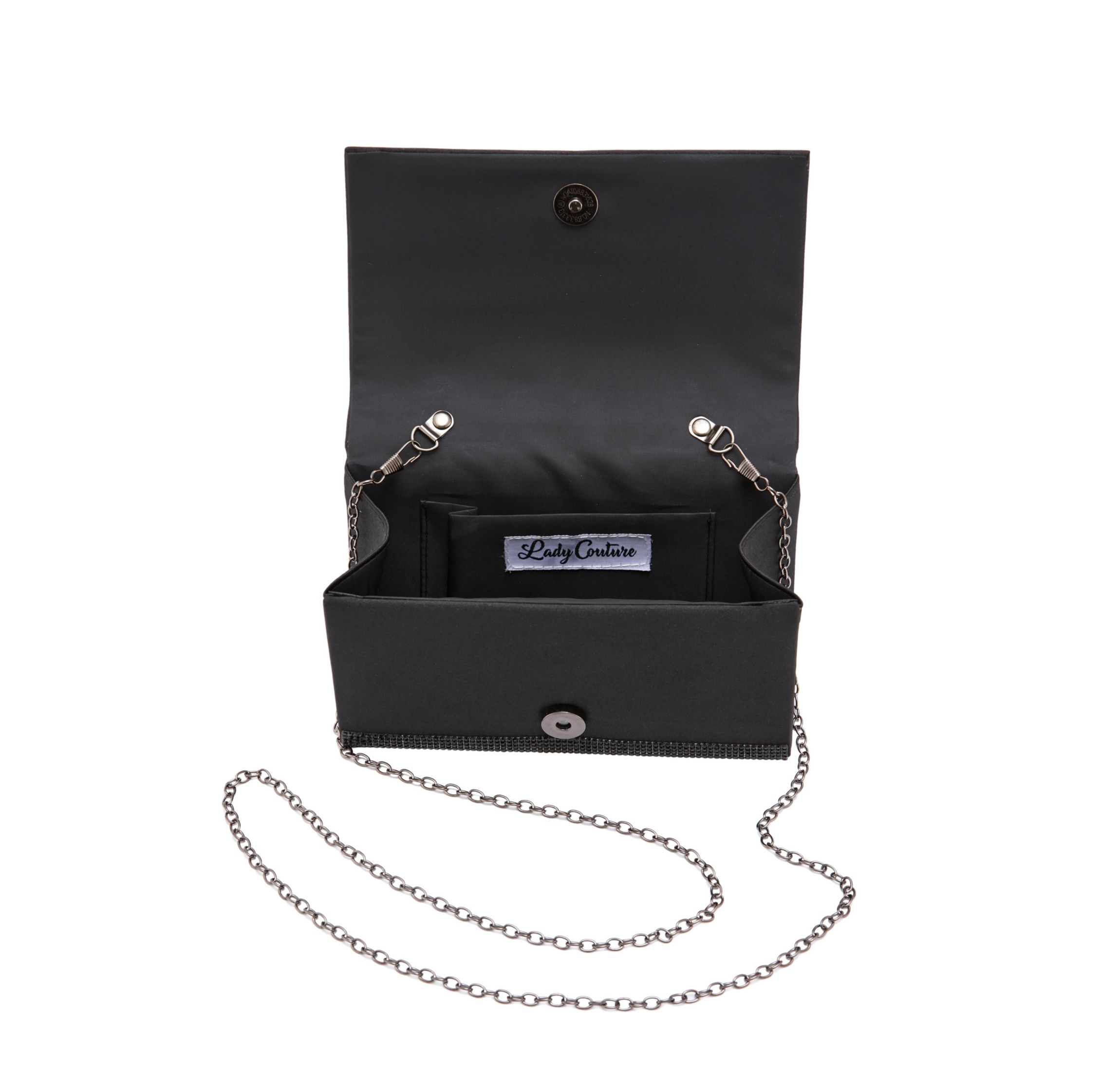 Cindy, Elegant Rhinestone Satin Handbag