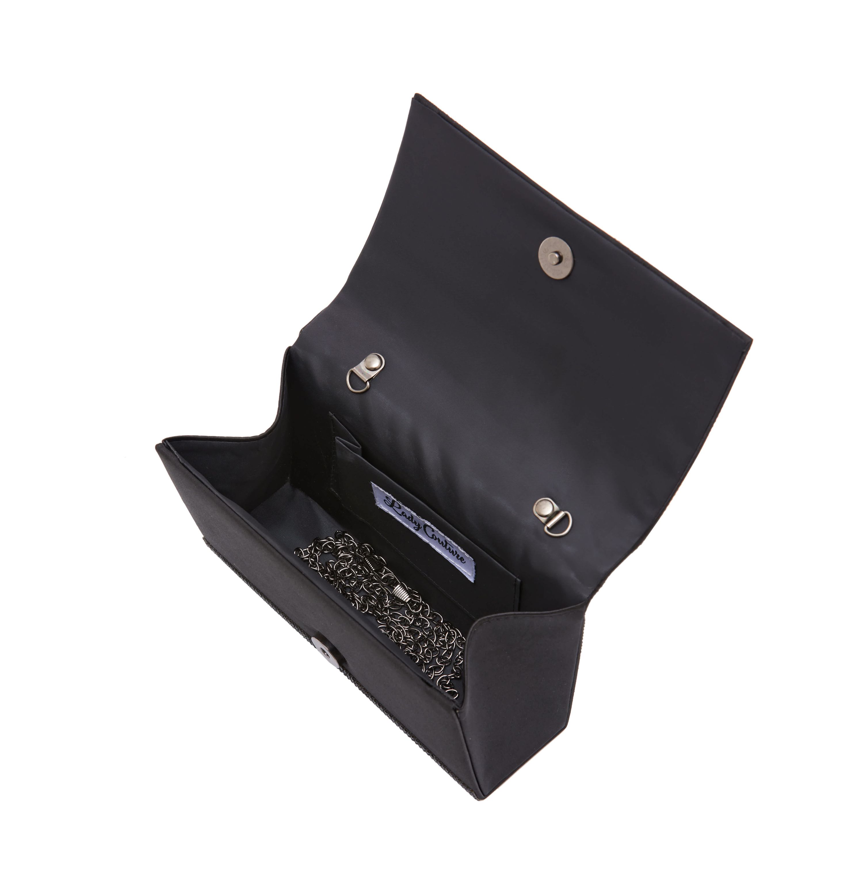 Cindy, Elegant Rhinestone Satin Handbag