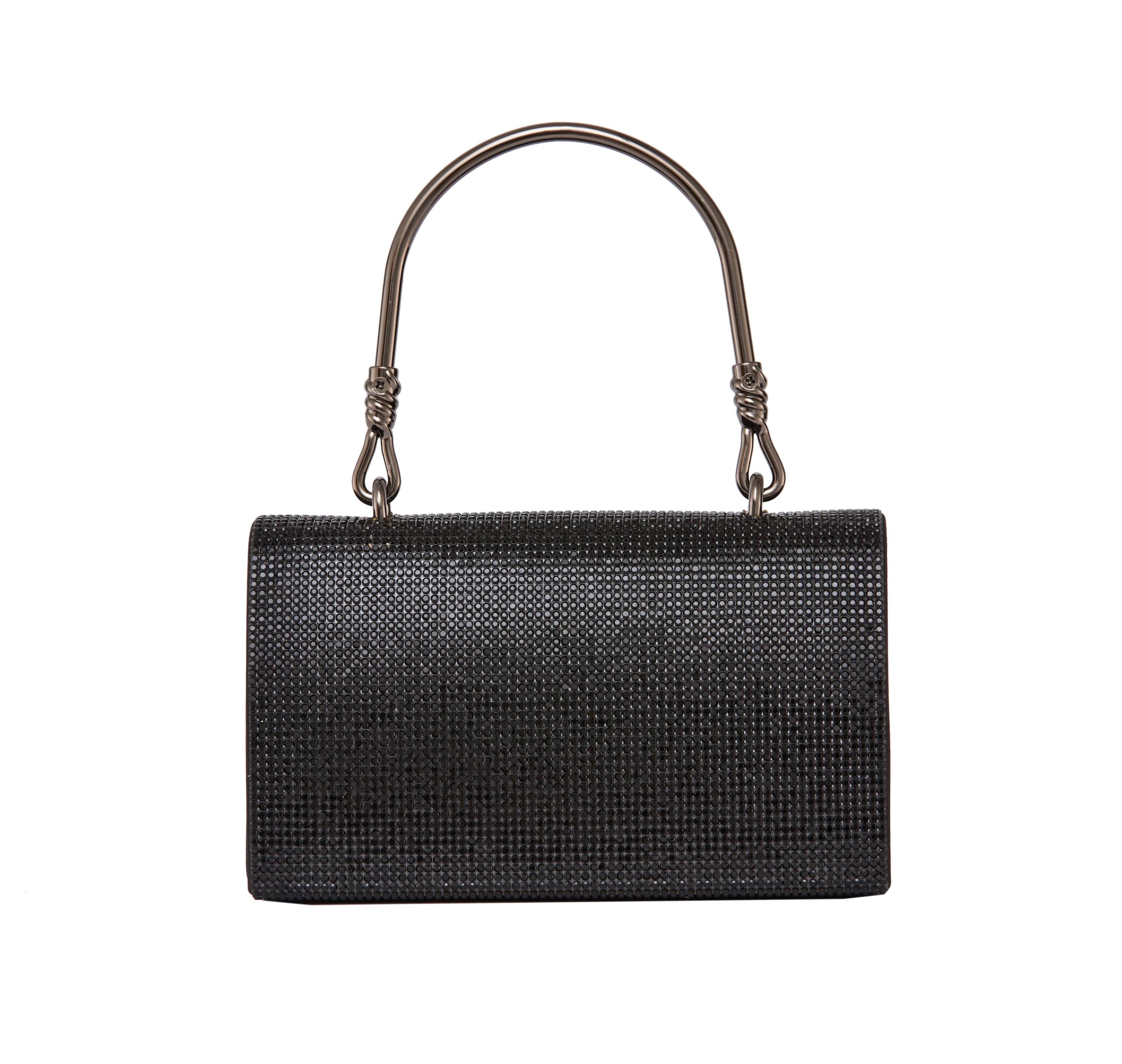 Cindy, Elegant Rhinestone Satin Handbag