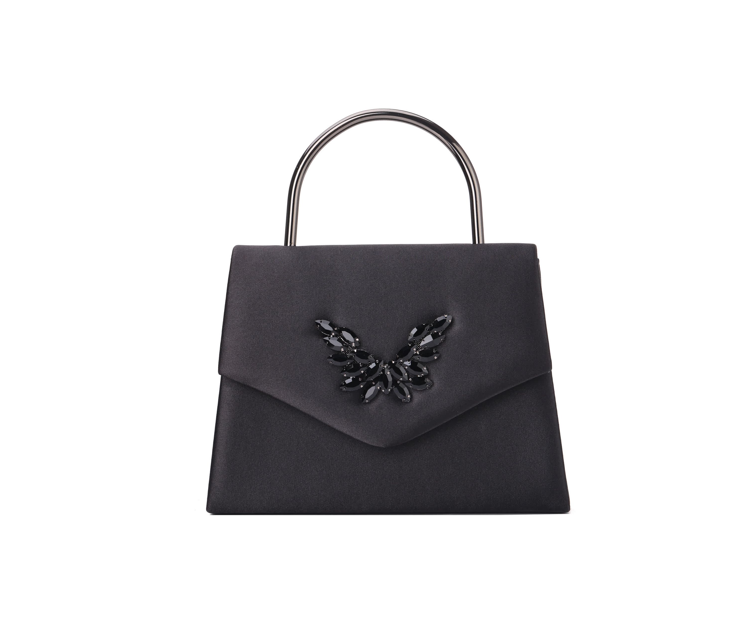 Classy, Rhinestone Satin Evening Clutch Bag