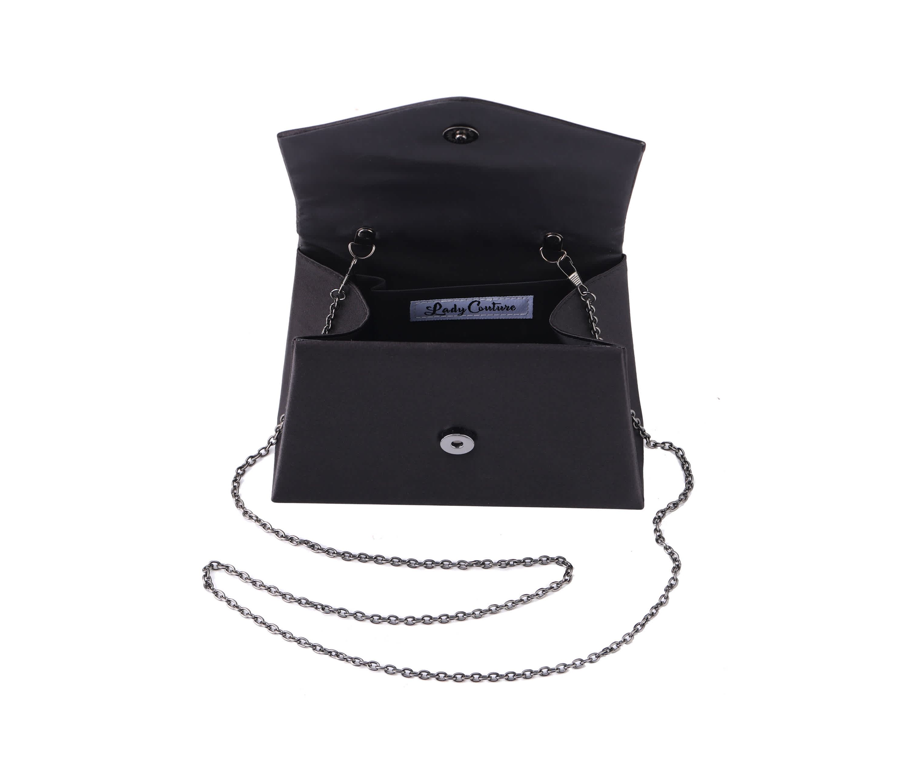 Classy, Rhinestone Satin Evening Clutch Bag