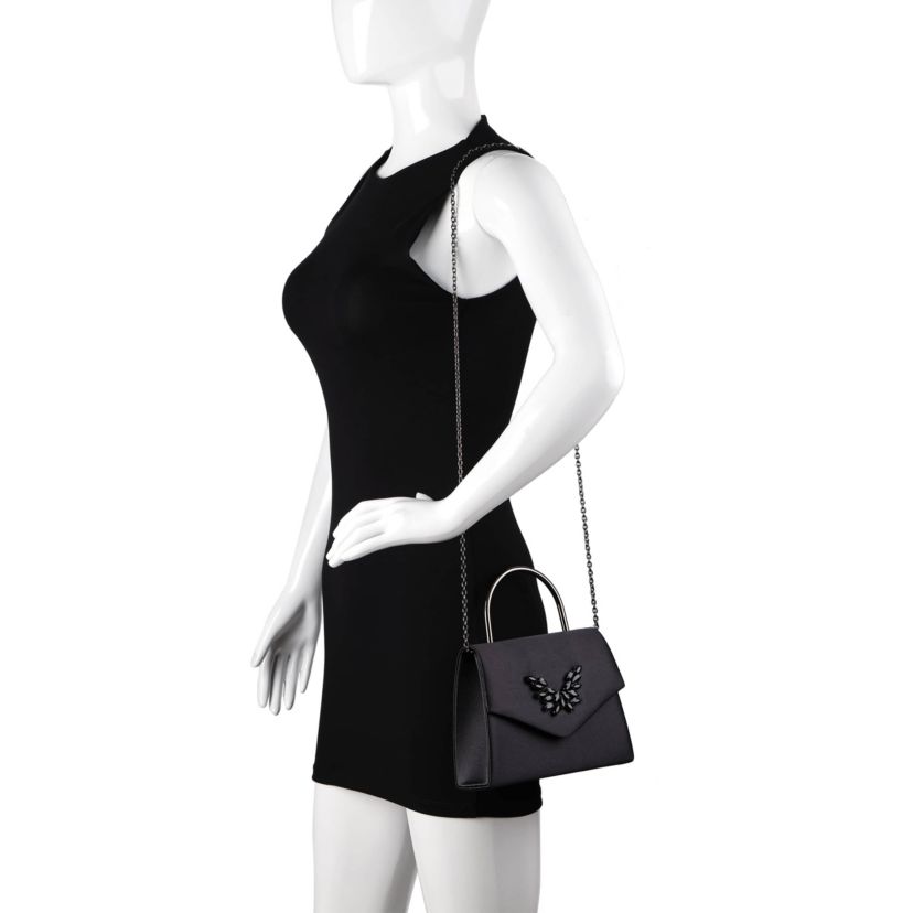 Classy, Rhinestone Satin Evening Clutch Bag