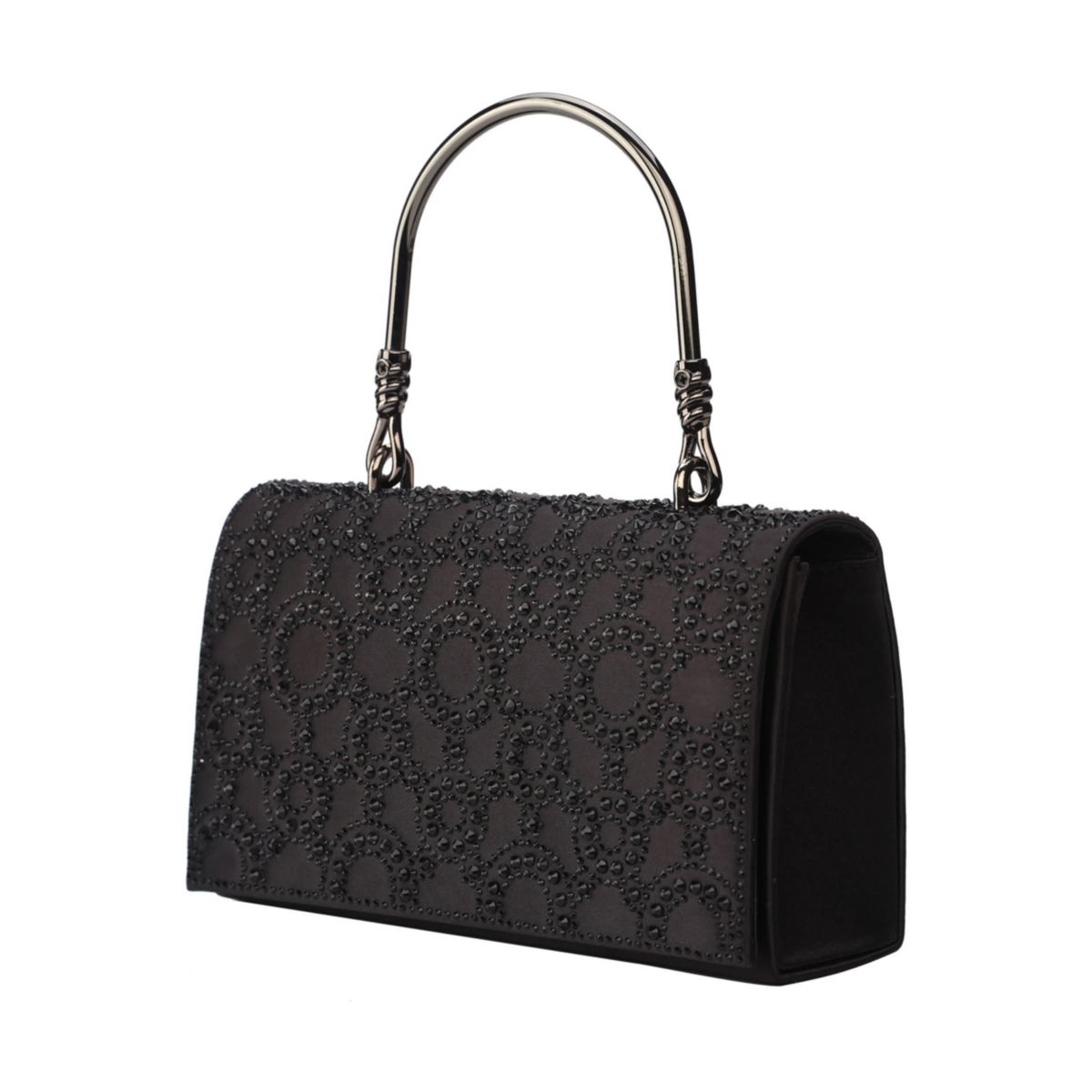 Lucy, Rhinestone Covered Satin Fabric Clutch Bag