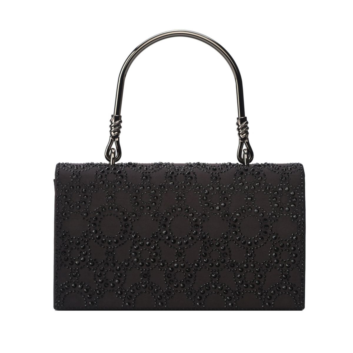 Lucy, Rhinestone Covered Satin Fabric Clutch Bag