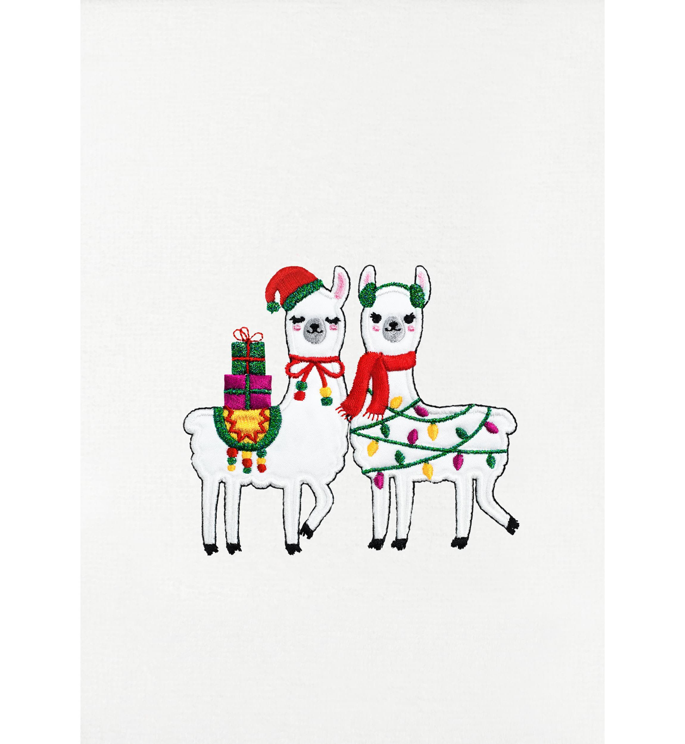 Christmas LLAMAS Hand Towels Set of 2