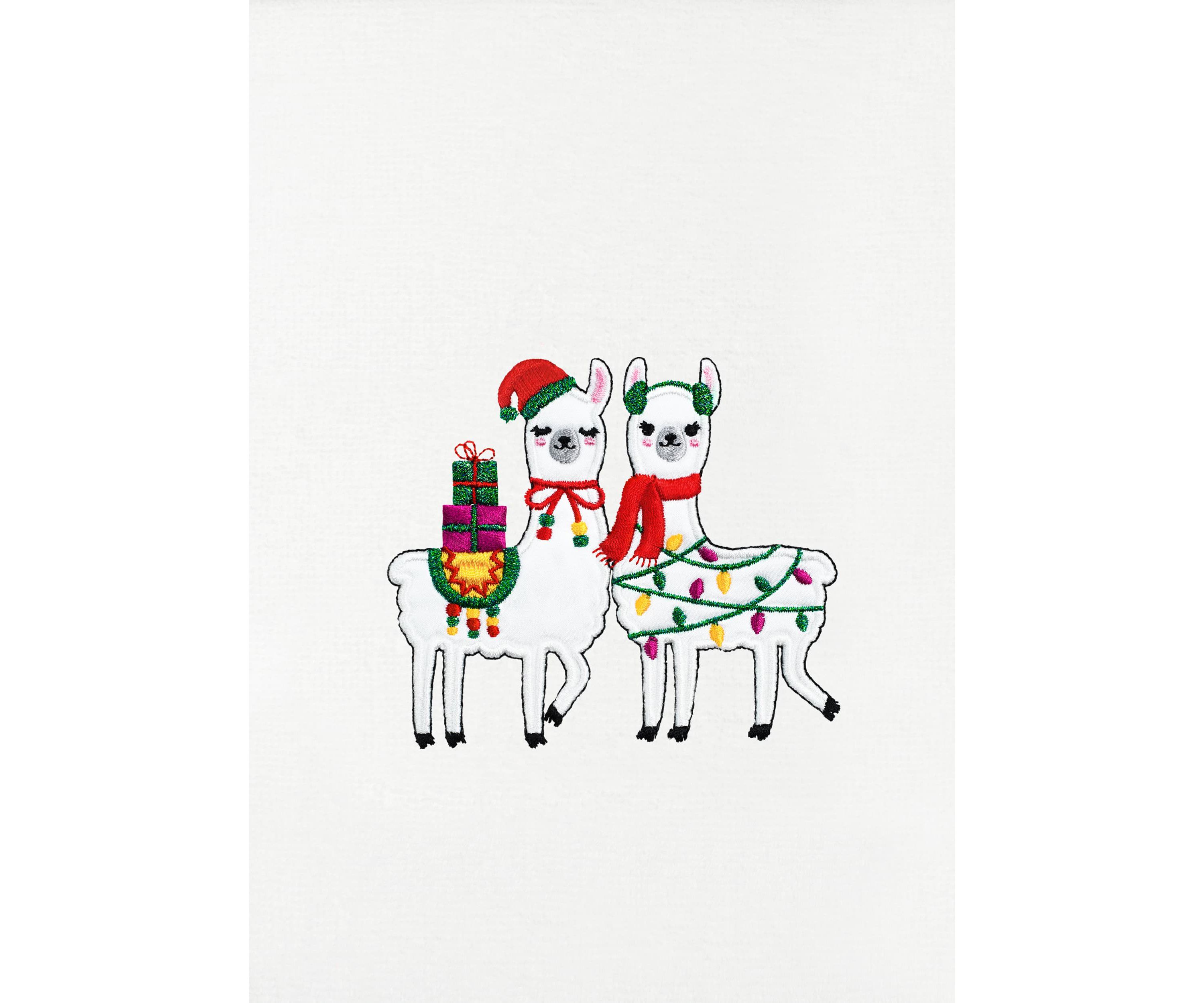 Christmas LLAMAS Hand Towels Set of 2