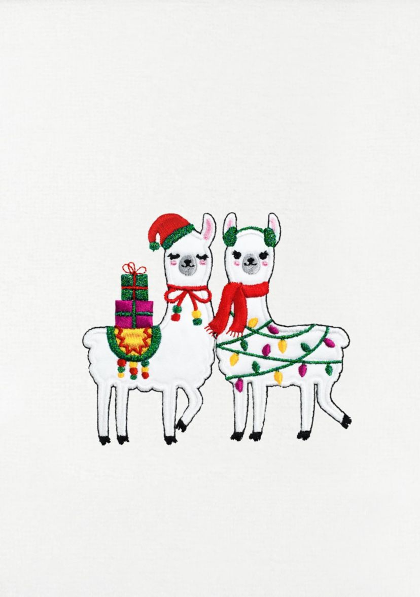 Christmas LLAMAS Hand Towels Set of 2