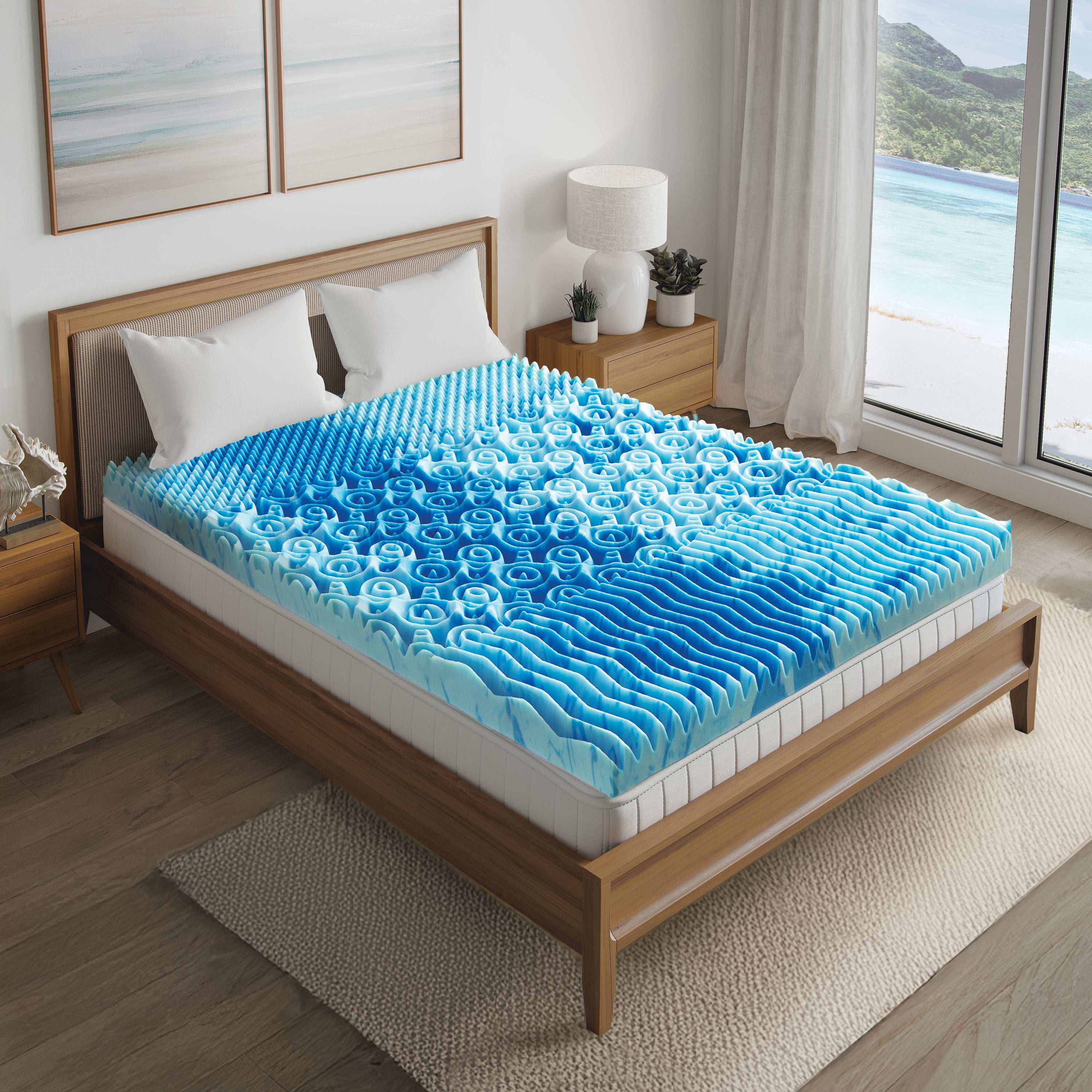Nautica Home 4 Inch GelLux Cooling Memory Foam Topper