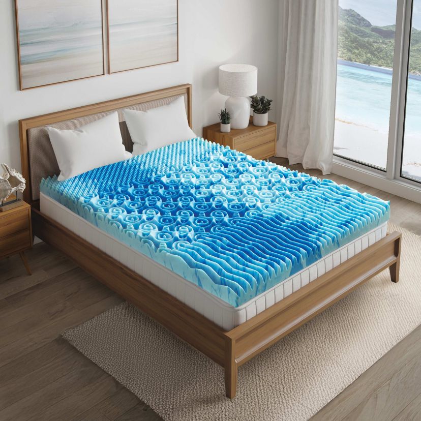 Nautica Home 4 Inch GelLux Cooling Memory Foam Topper