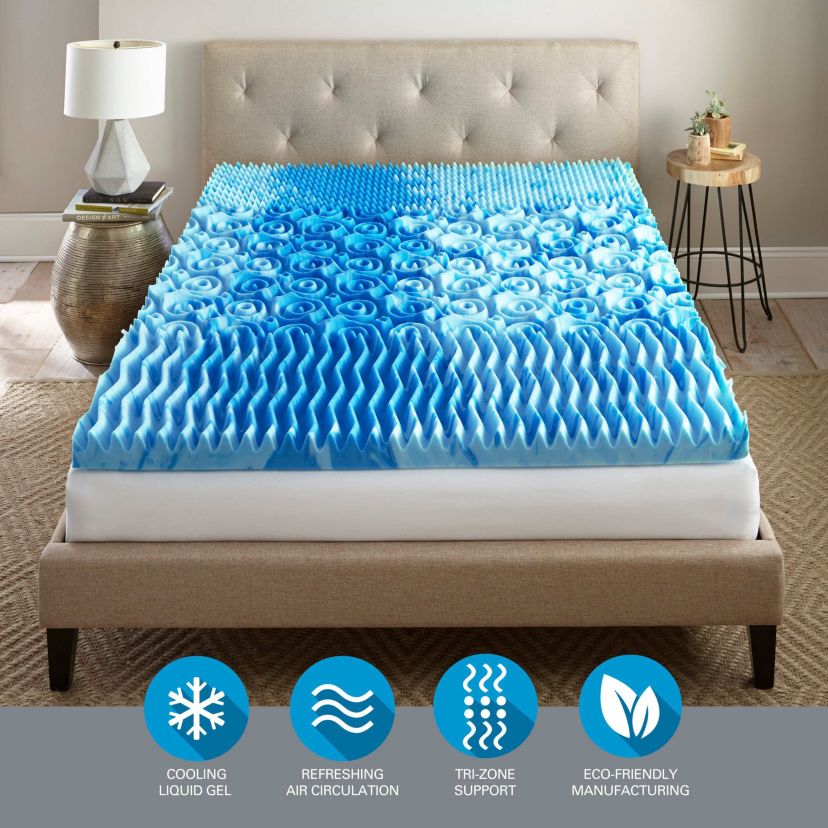 Nautica Home 4 Inch GelLux Cooling Memory Foam Topper