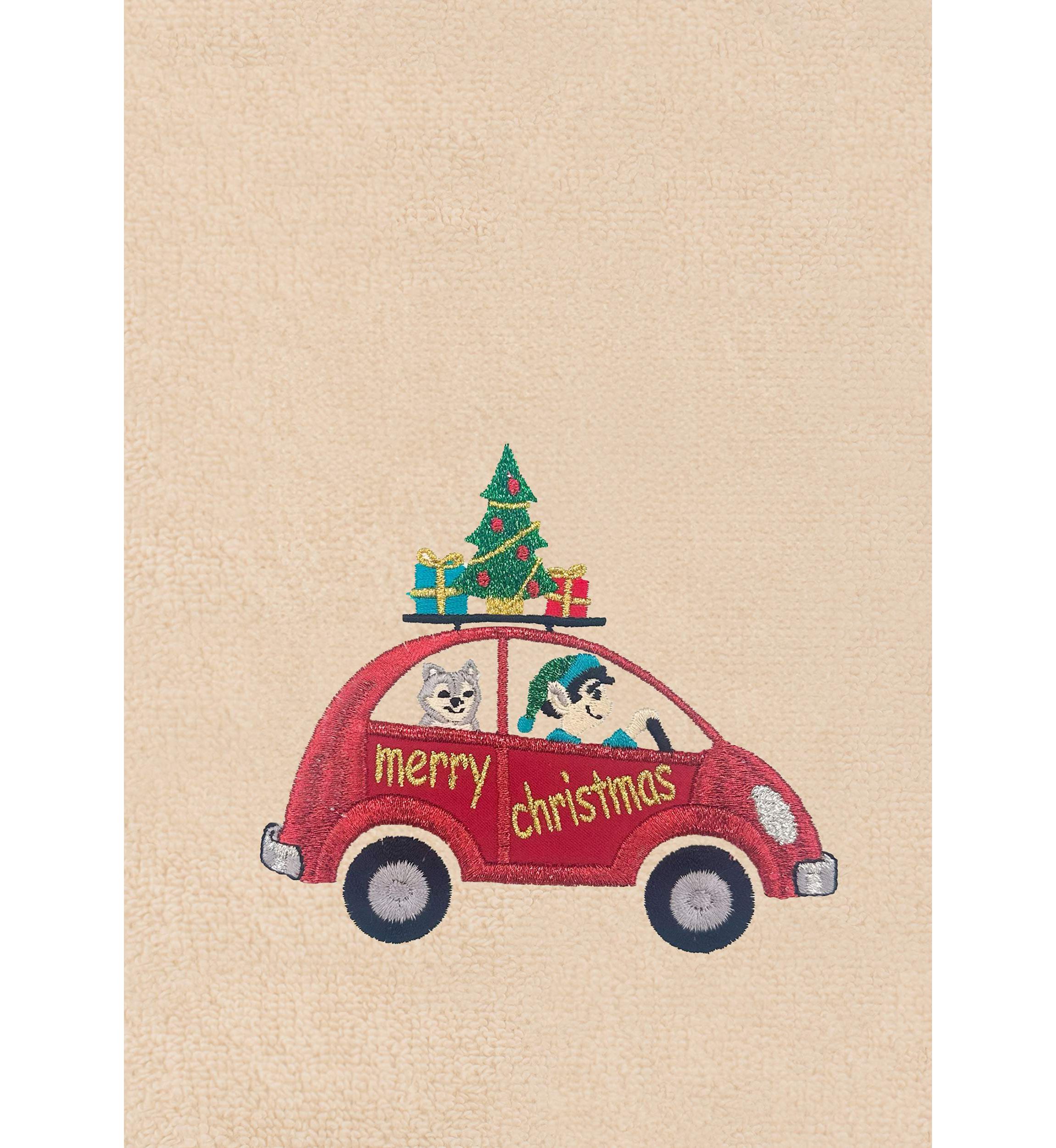 Christmas Car Hand Towels Set of 2