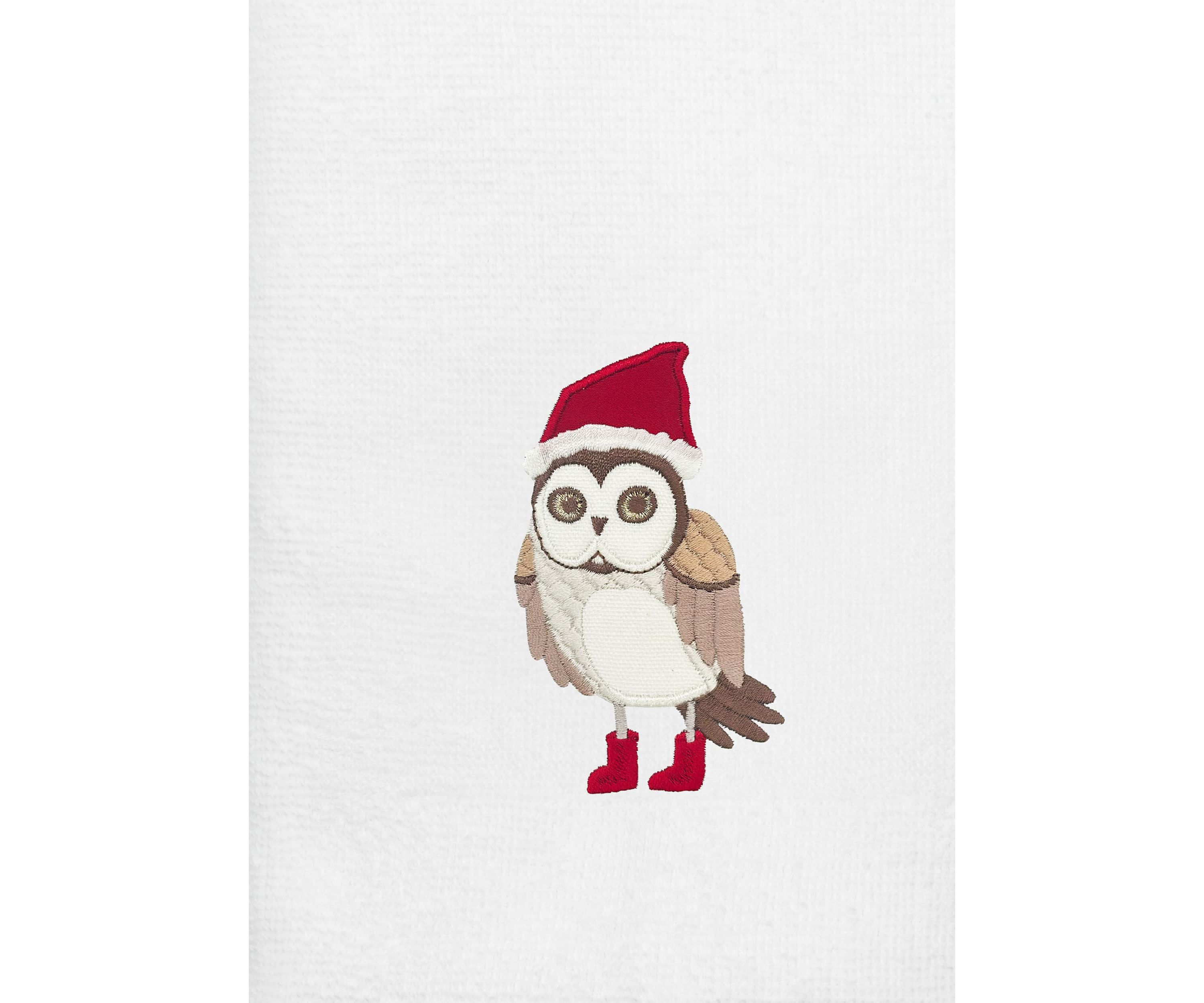 Christmas Baby Owl Hand Towels Set of 2