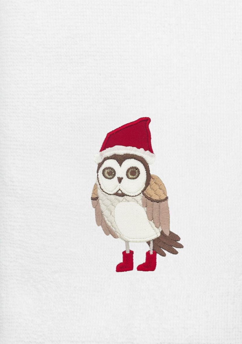 Christmas Baby Owl Hand Towels Set of 2