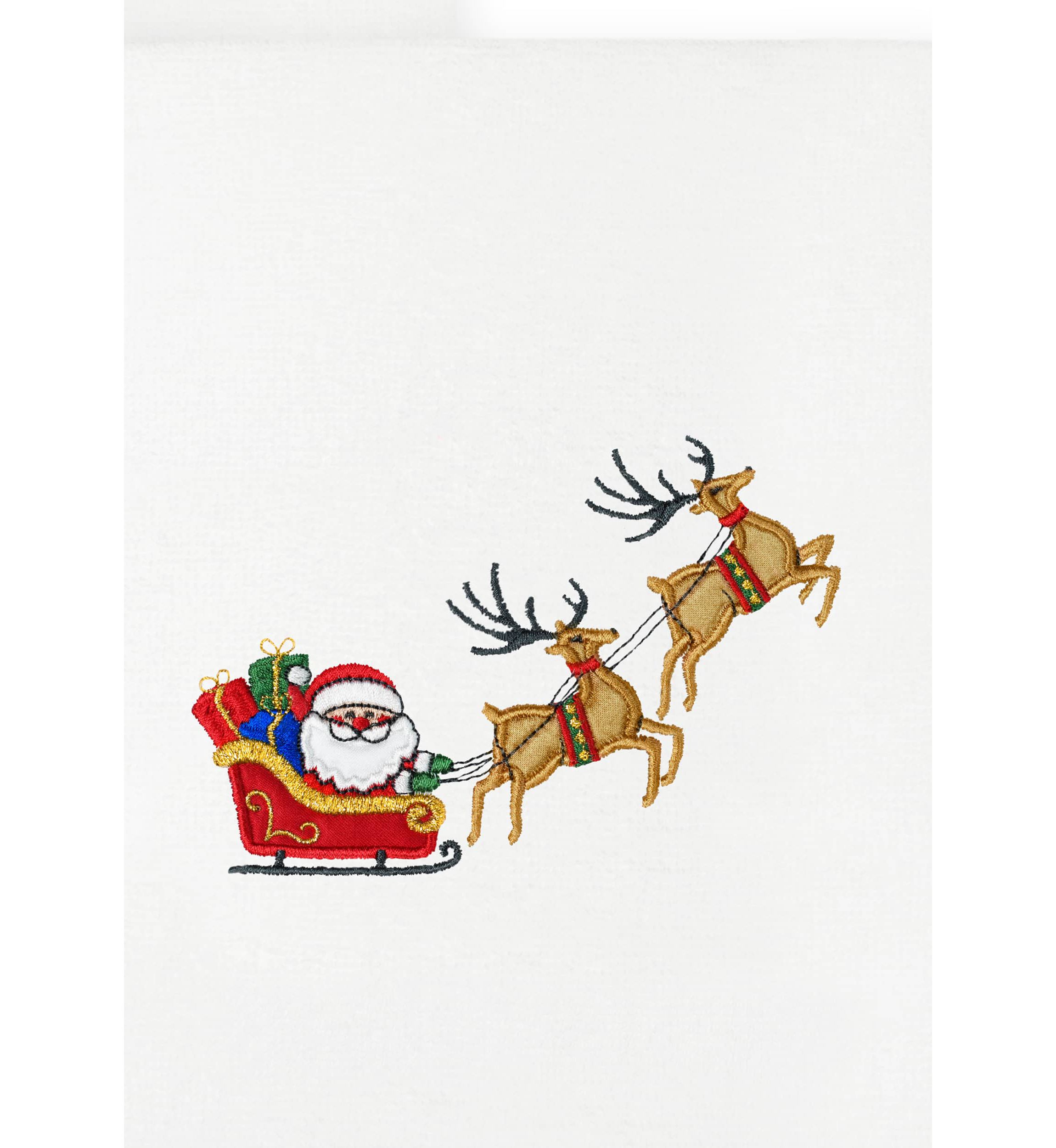 Christmas SANTAS SLED Hand Towels Set of 2