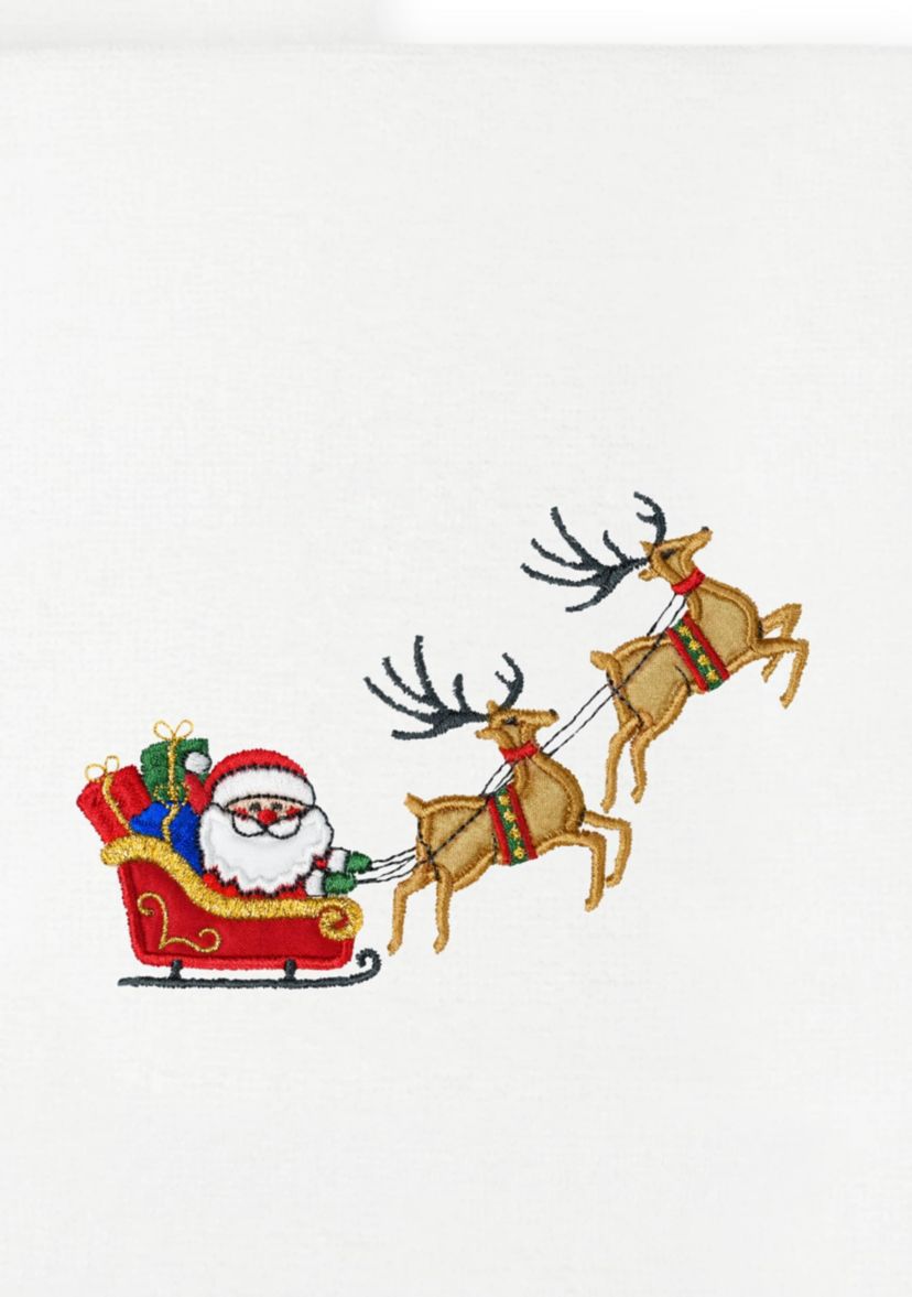 Christmas SANTAS SLED Hand Towels Set of 2