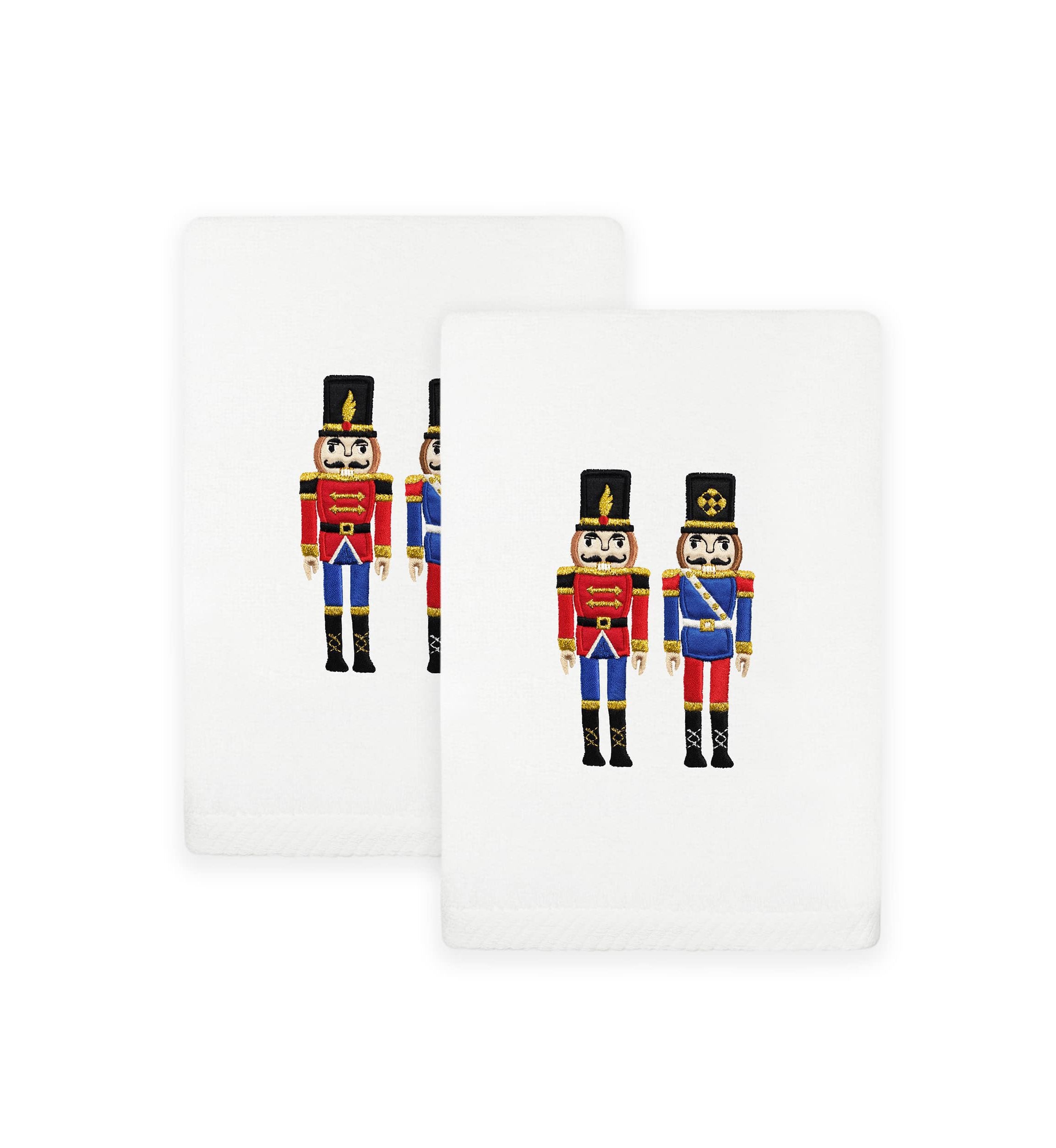 Christmas NUTCRACKERS Hand Towels Set of 2