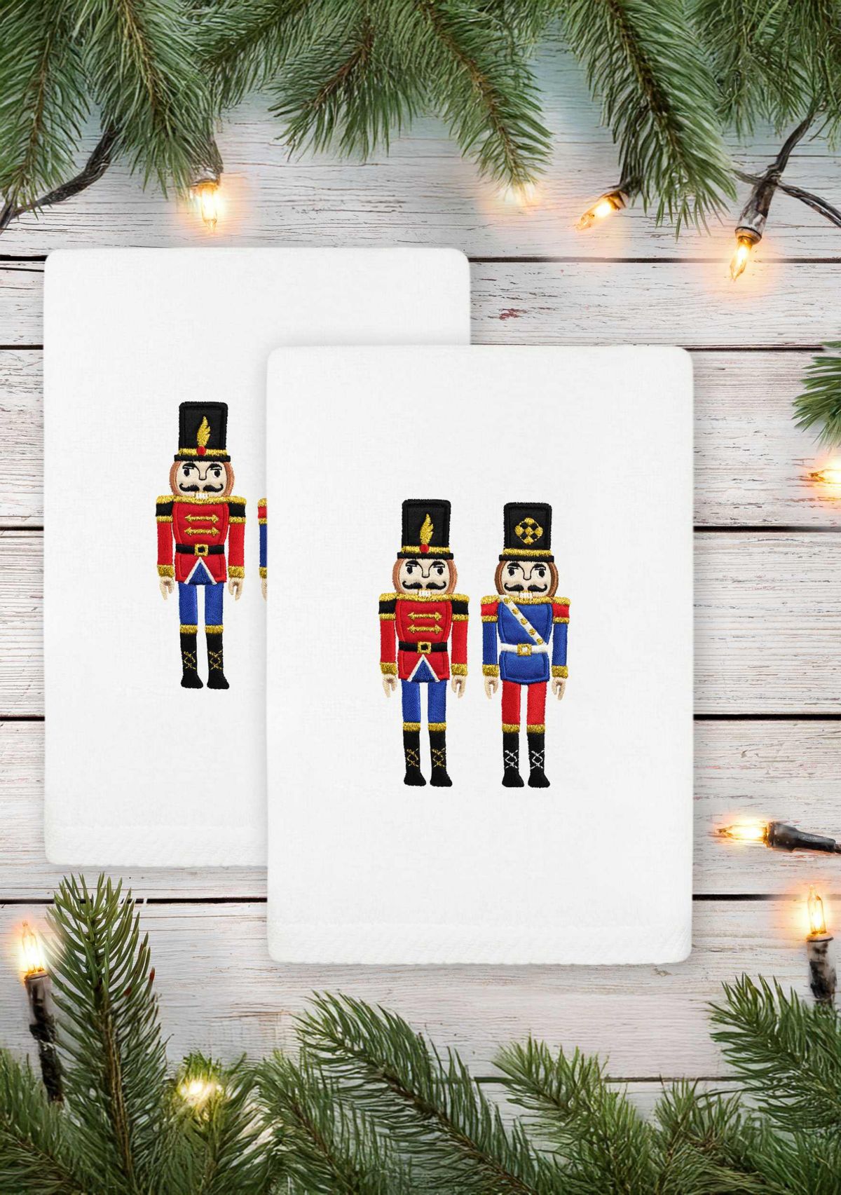 Christmas NUTCRACKERS Hand Towels Set of 2