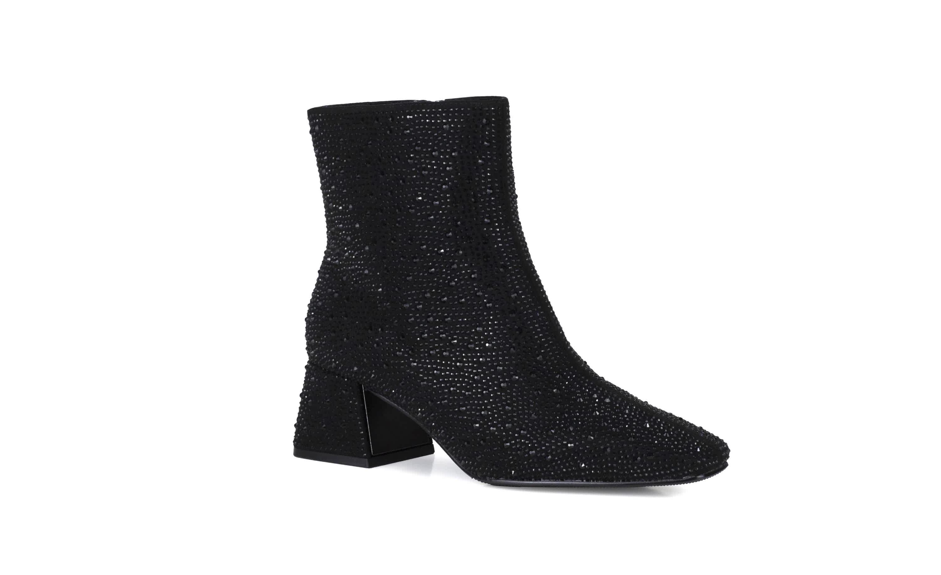 Bravo, Rhinestone Block Heel Bootie