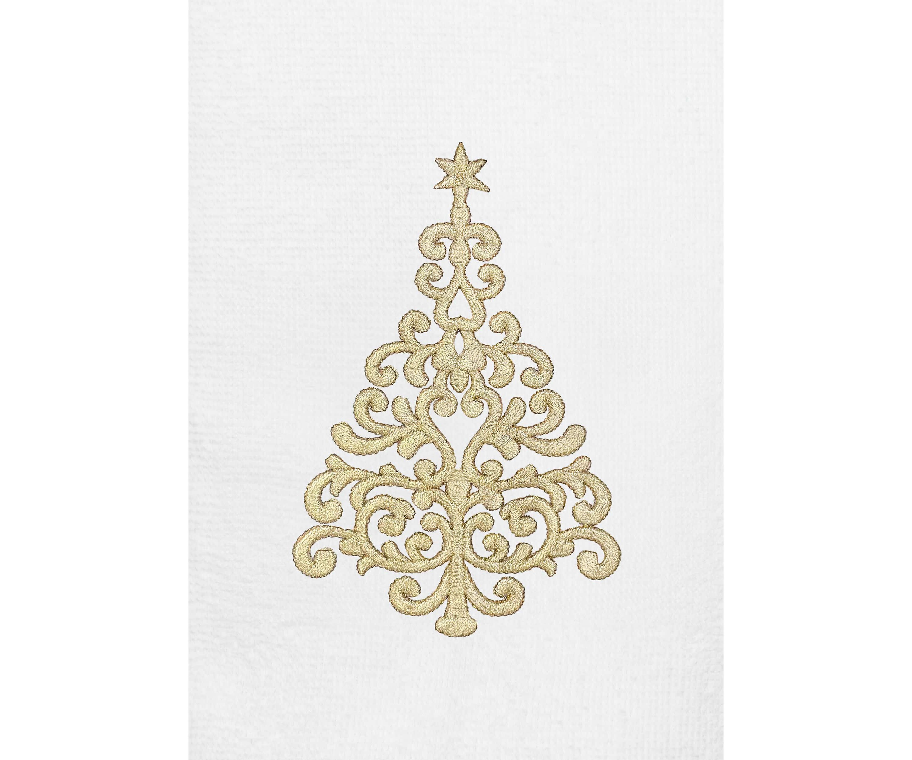 Christmas Gold Tree Hand Towels Set of 2