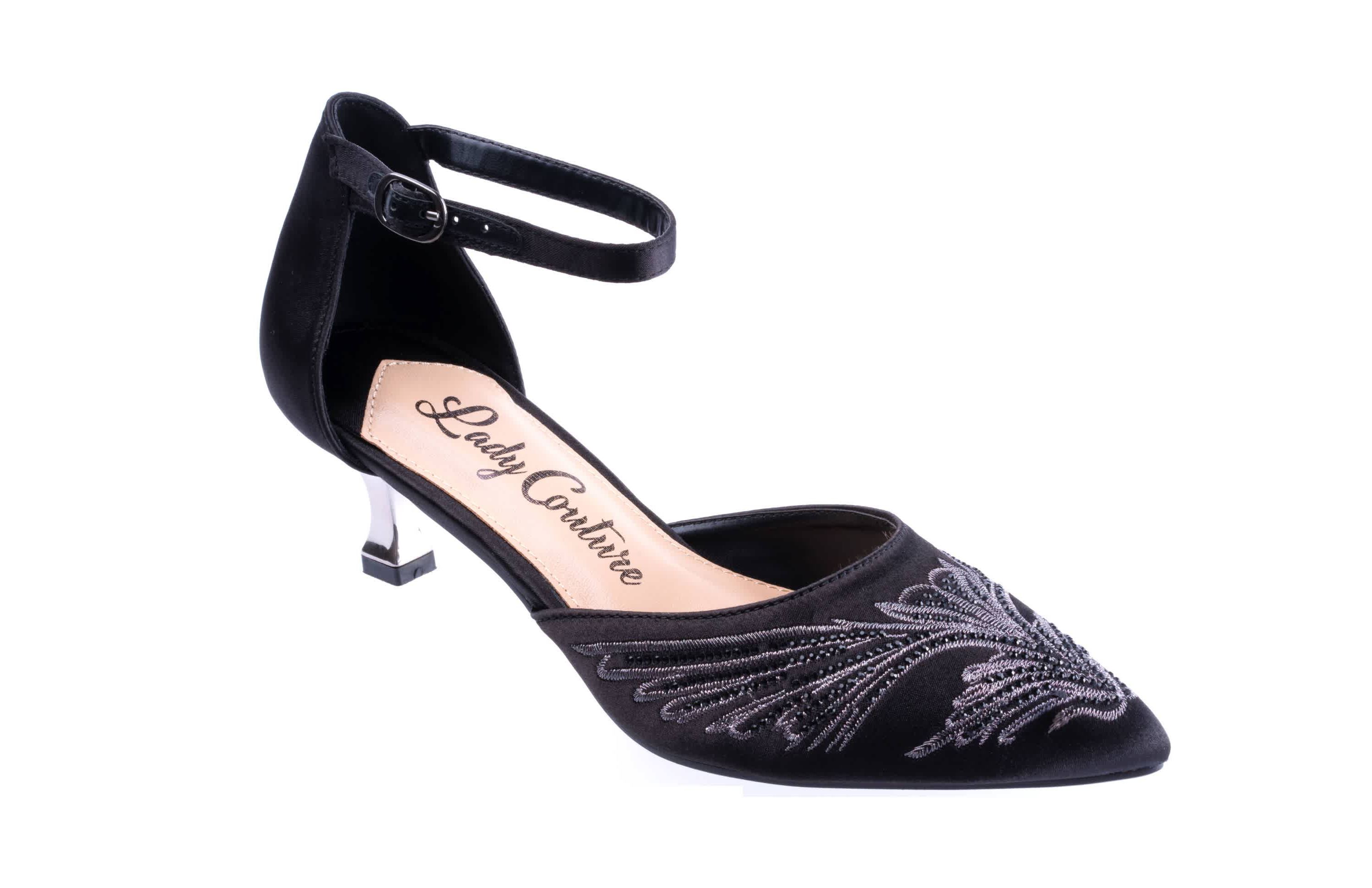 Kate, Instep Strap Embroidered Pump