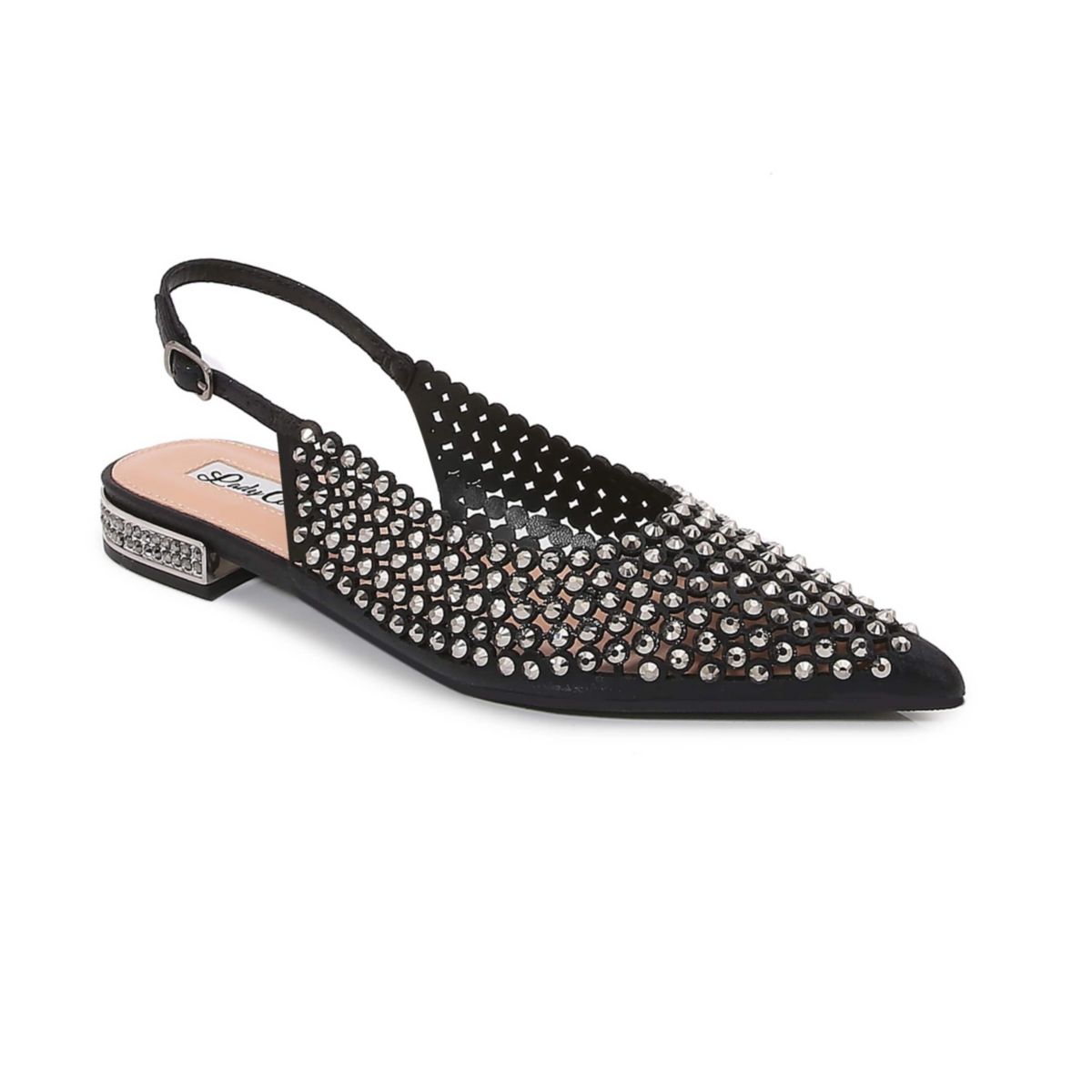 Emmy, Multi Jewels Flat Slingback