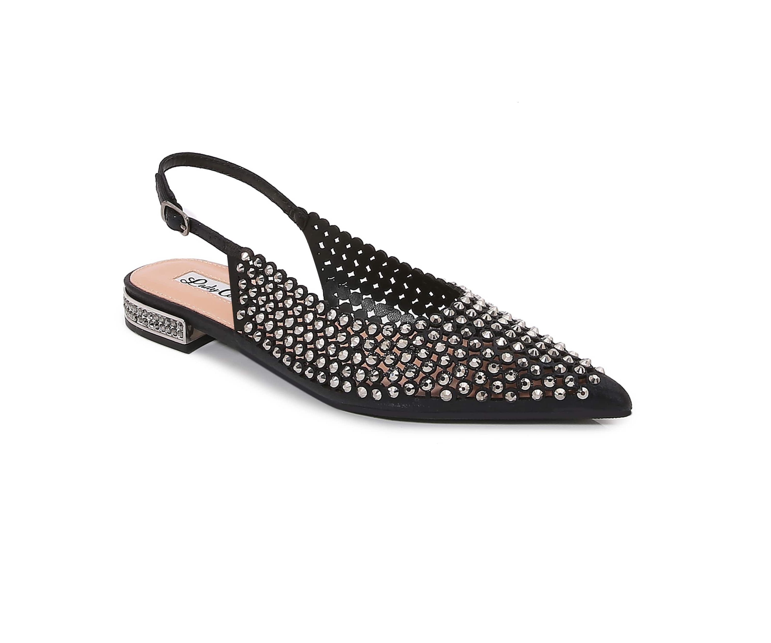 Emmy, Multi Jewels Flat Slingback