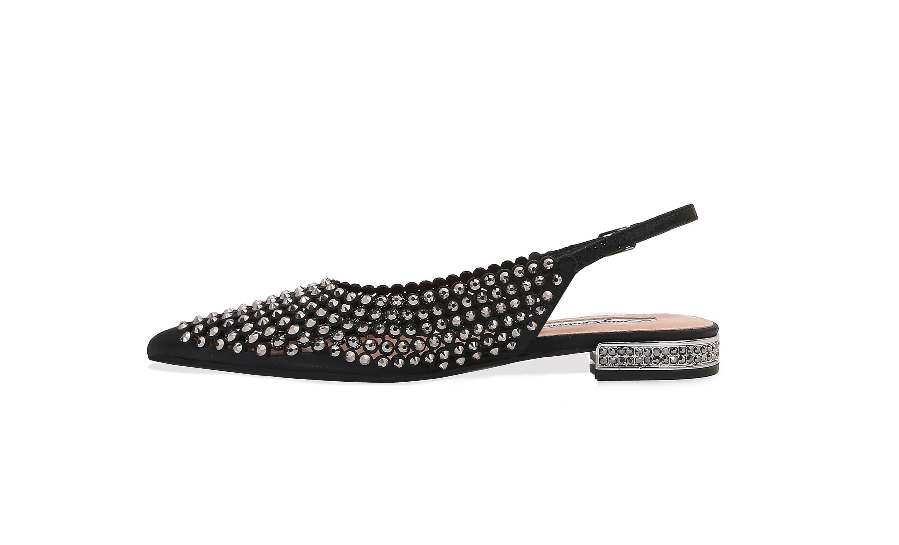 Emmy, Multi Jewels Flat Slingback