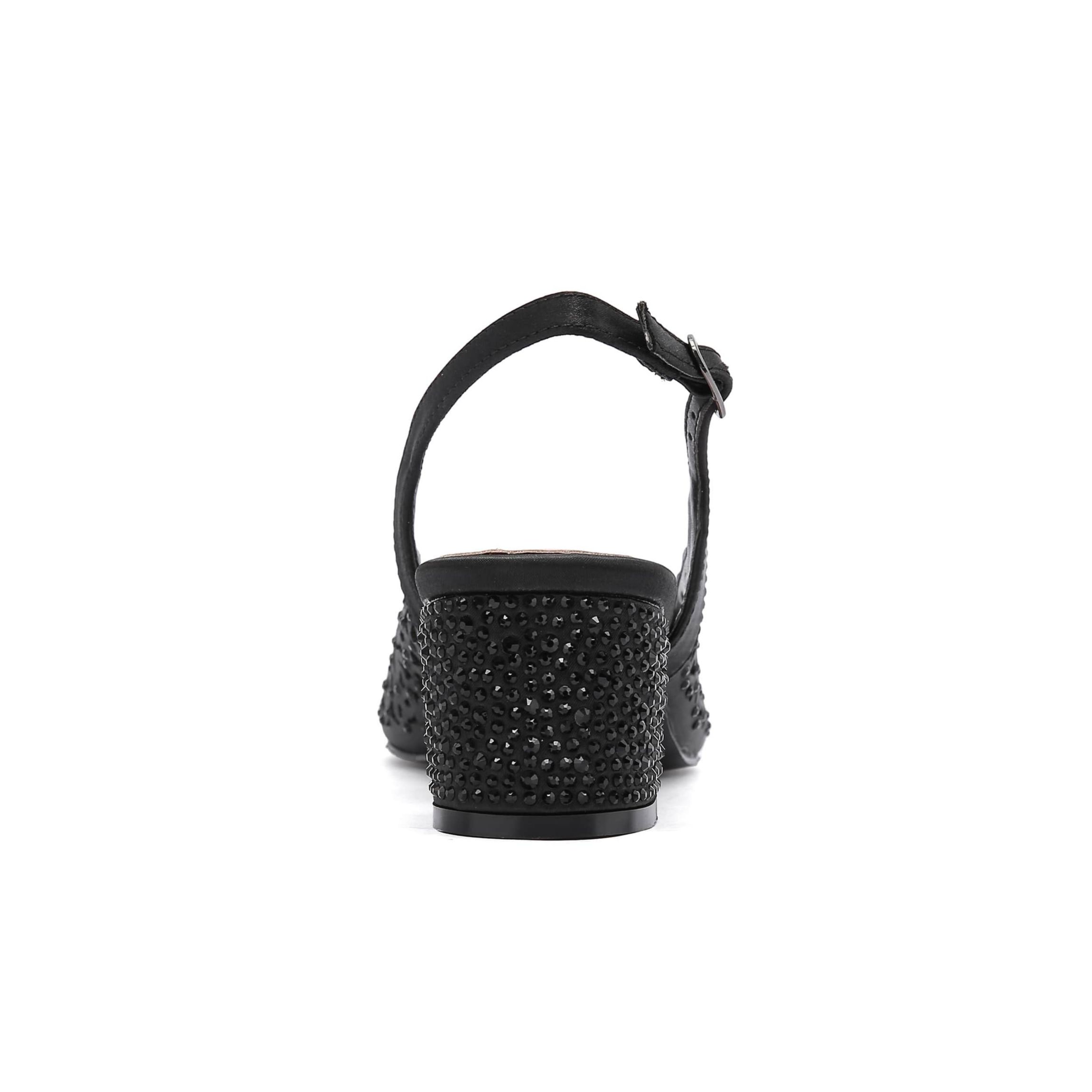Donna, Rhinestone Block Heel Slingback