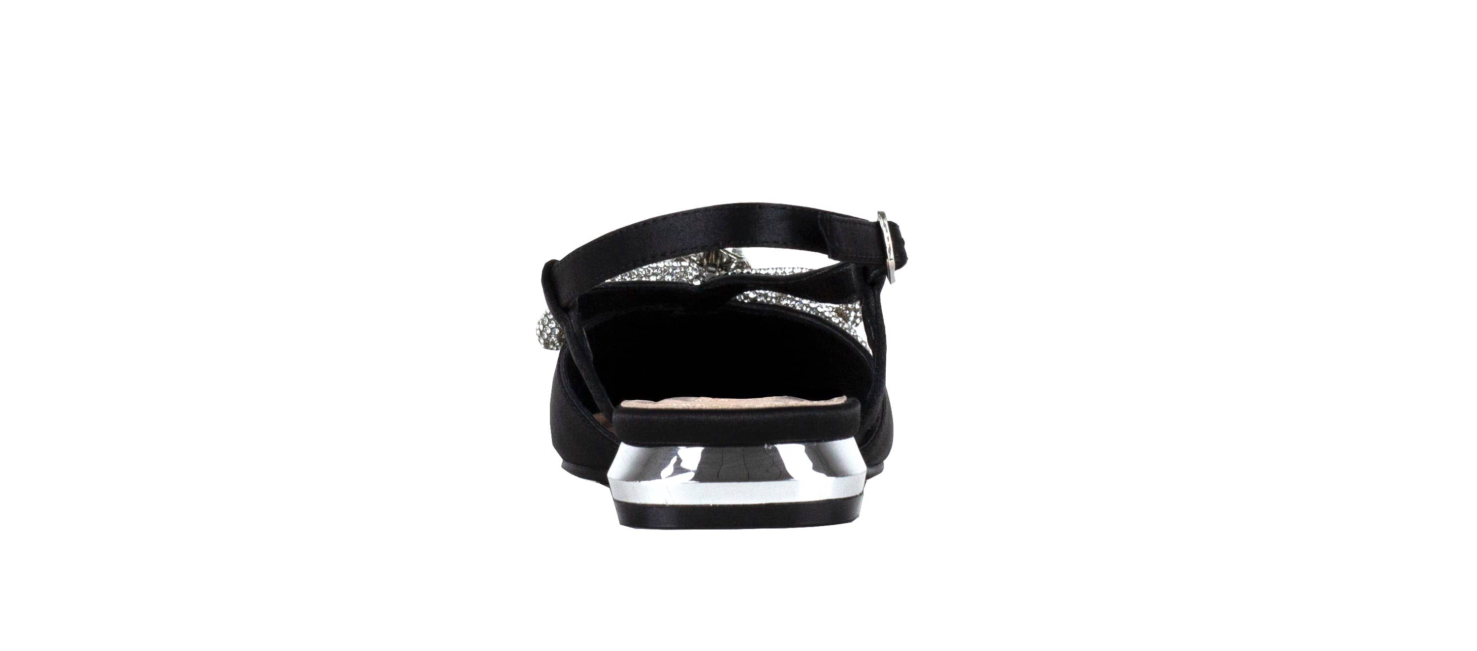 Kendal, Rhinestone Bow Flat Slingback