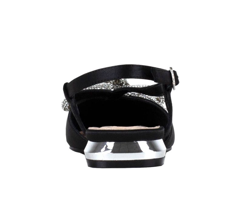 Kendal, Rhinestone Bow Flat Slingback