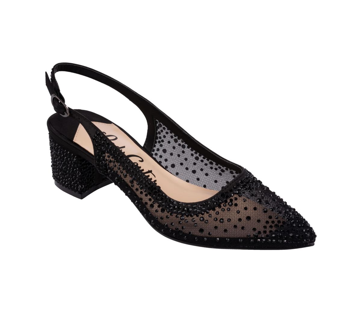 Demi, Rhinestone Mesh Slingback