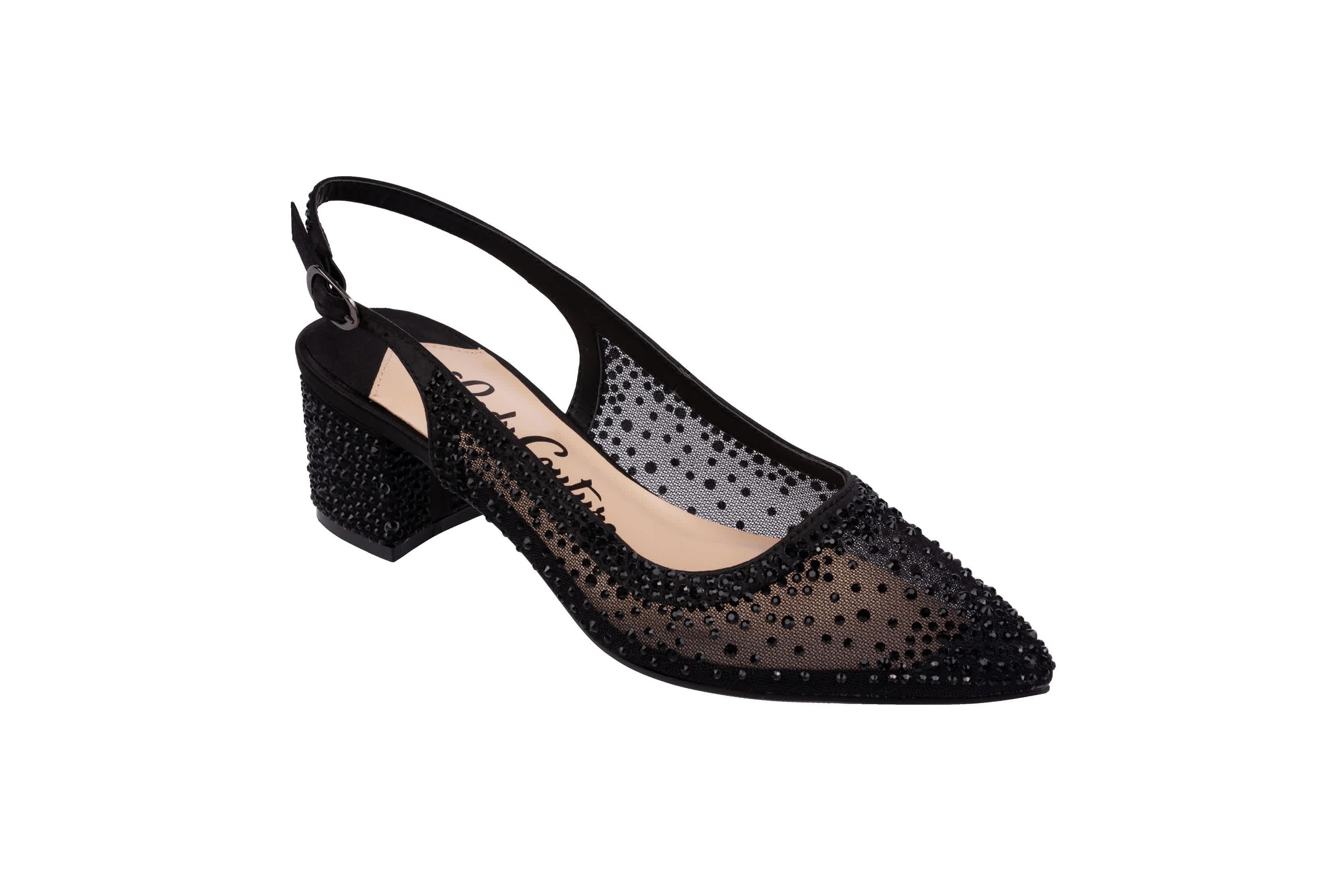Demi, Rhinestone Mesh Slingback