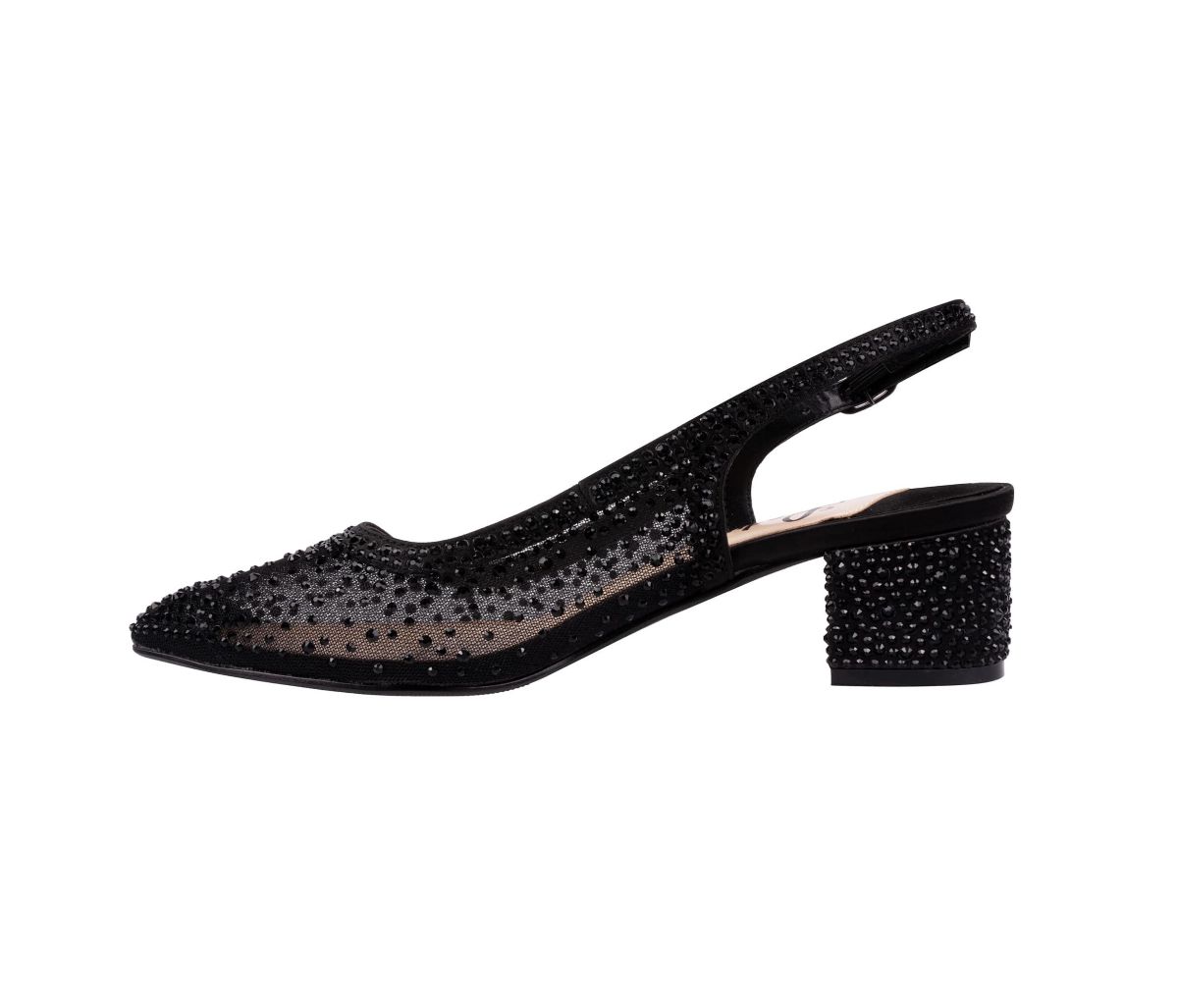 Demi, Rhinestone Mesh Slingback