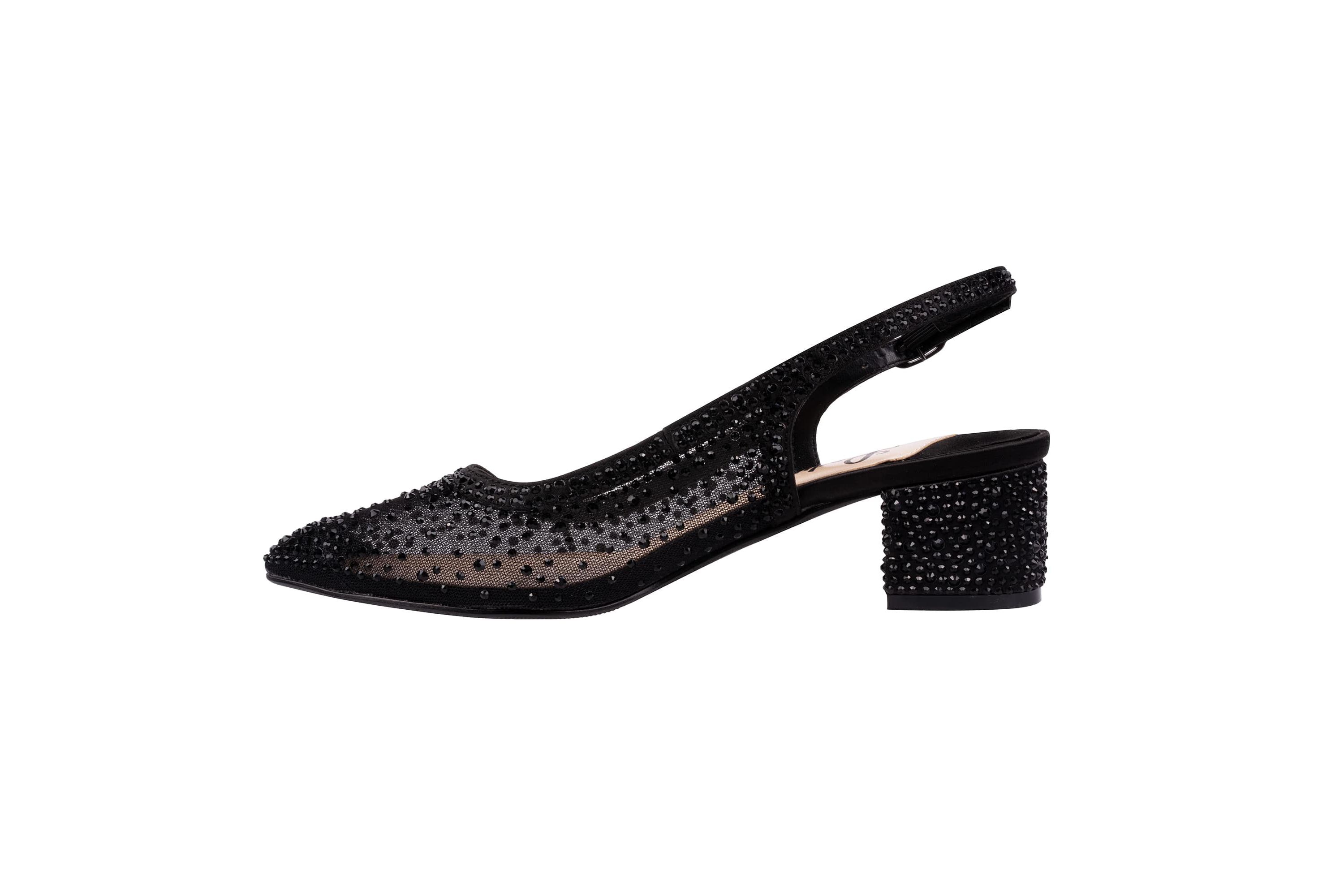 Demi, Rhinestone Mesh Slingback