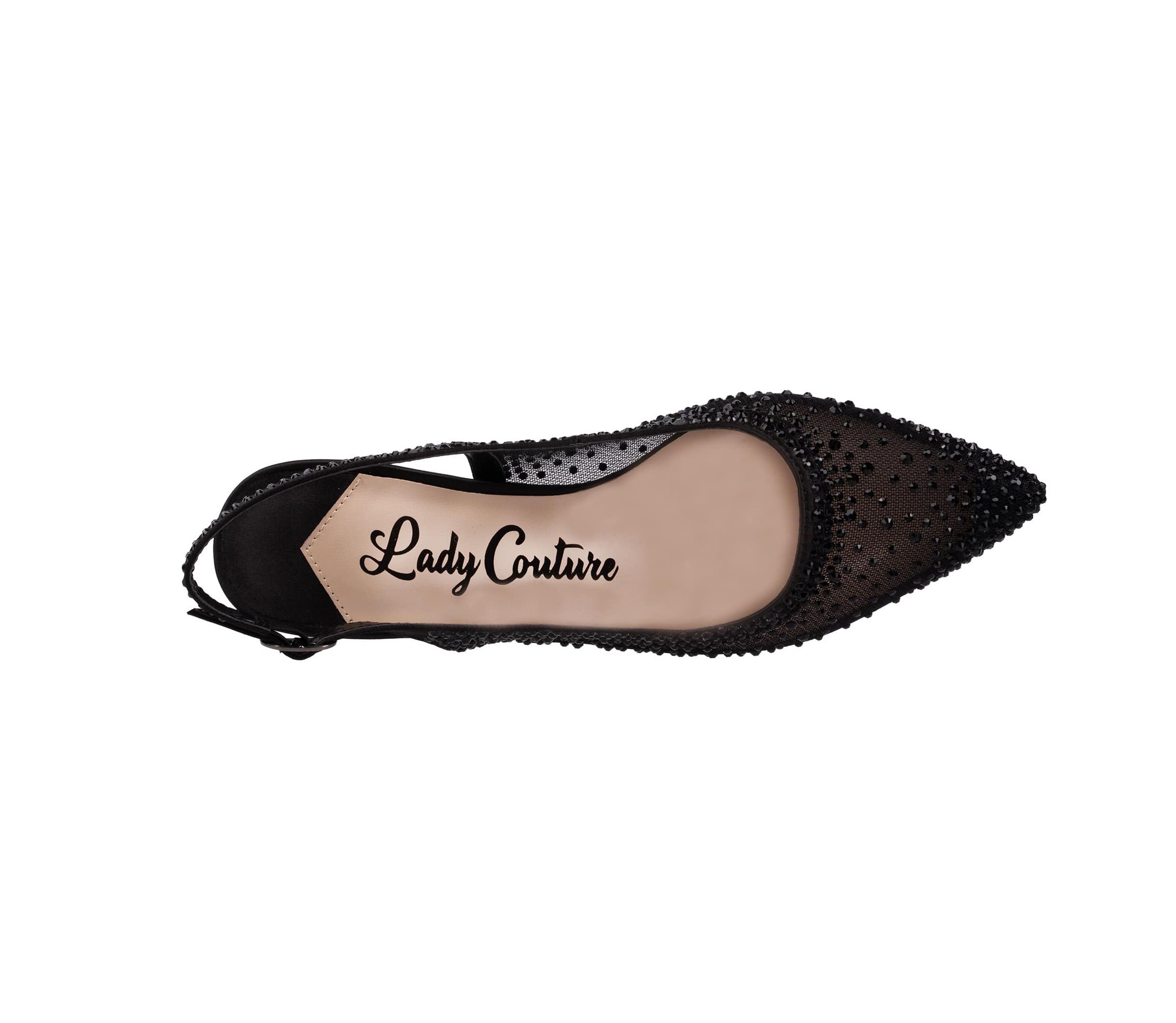 Demi, Rhinestone Mesh Slingback