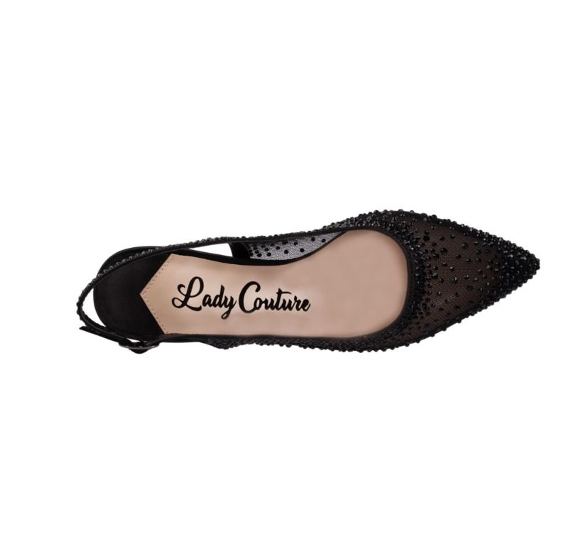Demi, Rhinestone Mesh Slingback