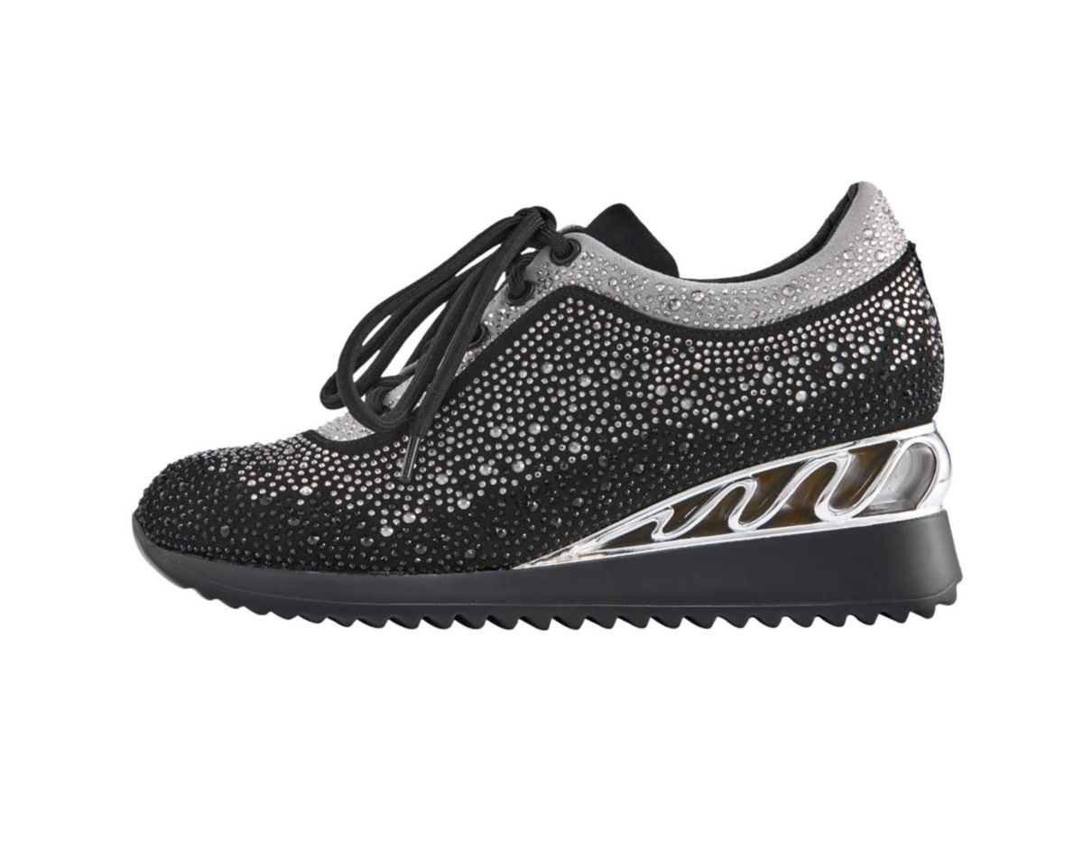 Jackpot, Glitz Fashion Athletic Sneaker On A Spring Look Wedge