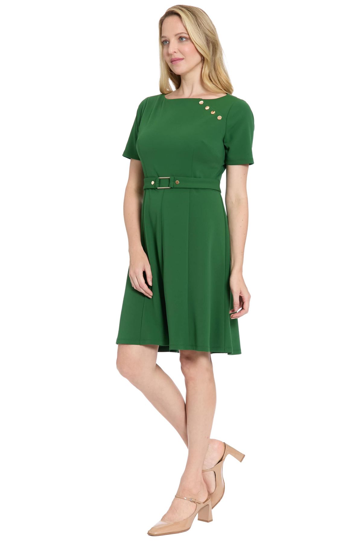 FIT & FLARE WITH HARDWARE DETAIL