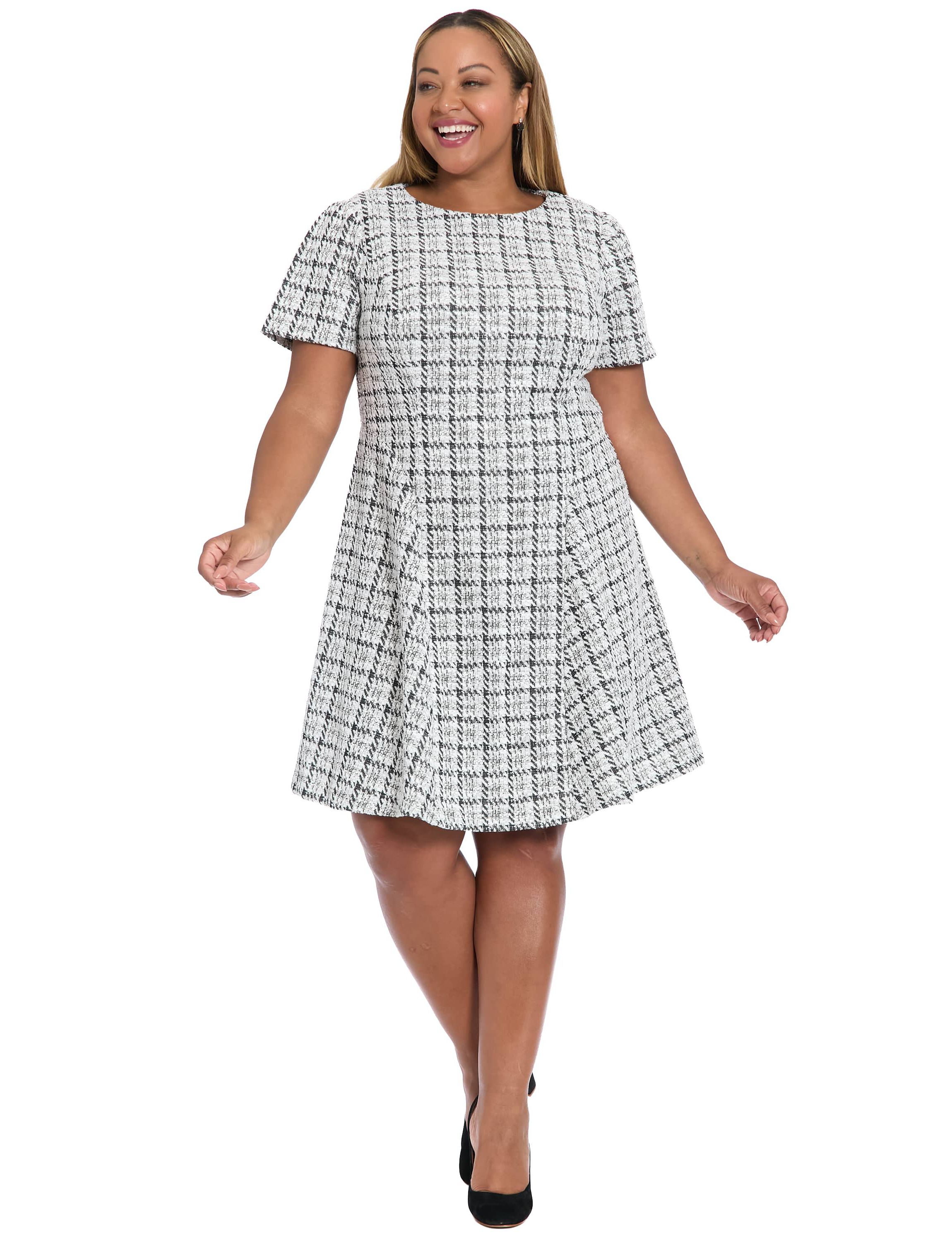 Short Sleeve Fit & Flare Dress