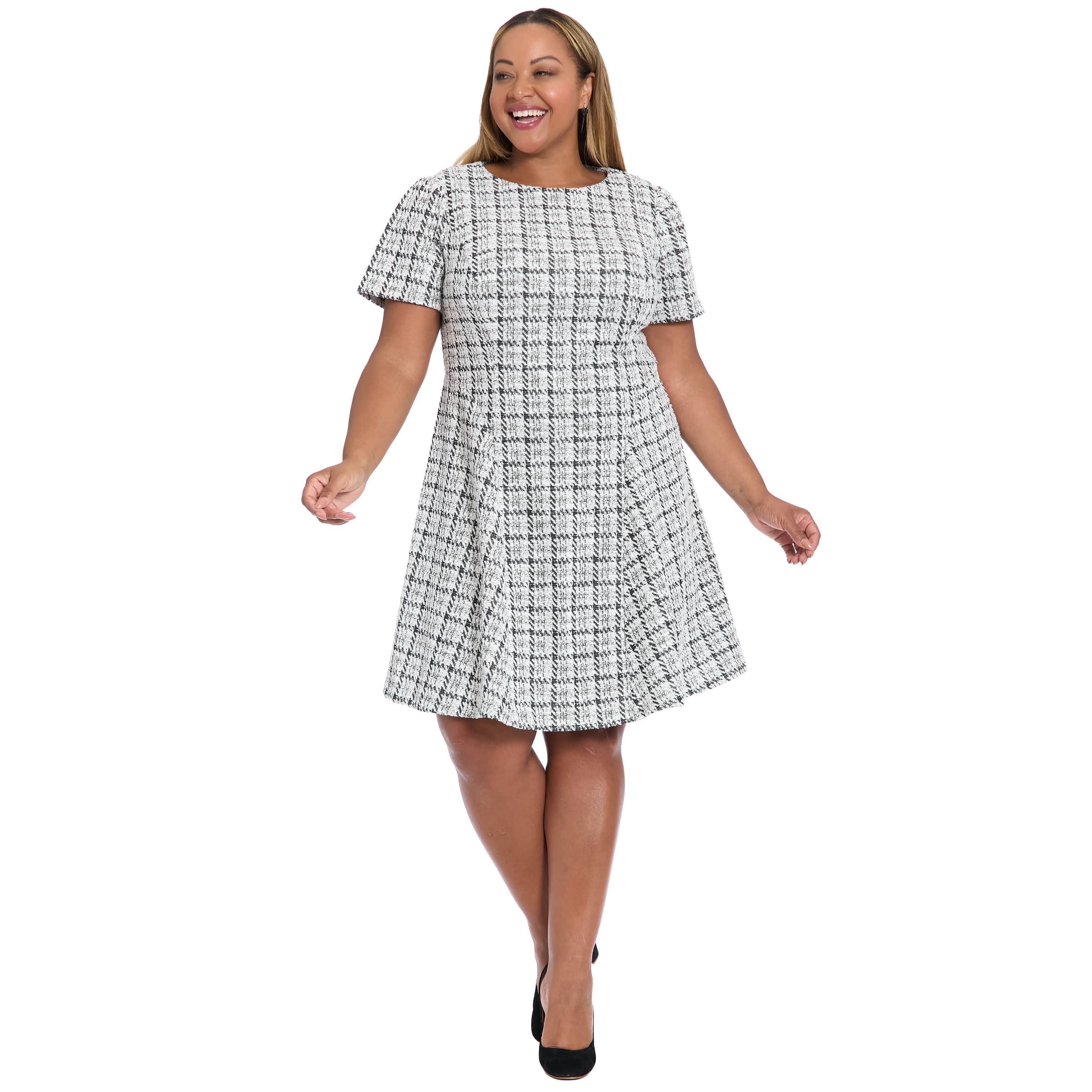 Short Sleeve Fit & Flare Dress