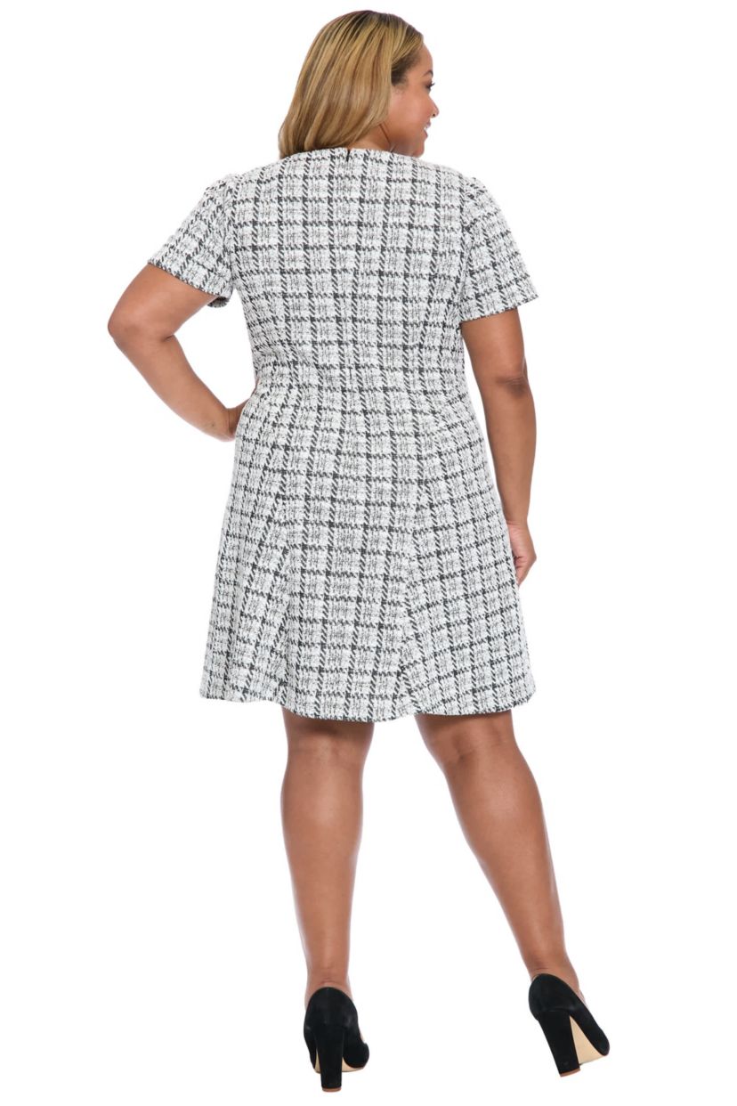 Short Sleeve Fit & Flare Dress