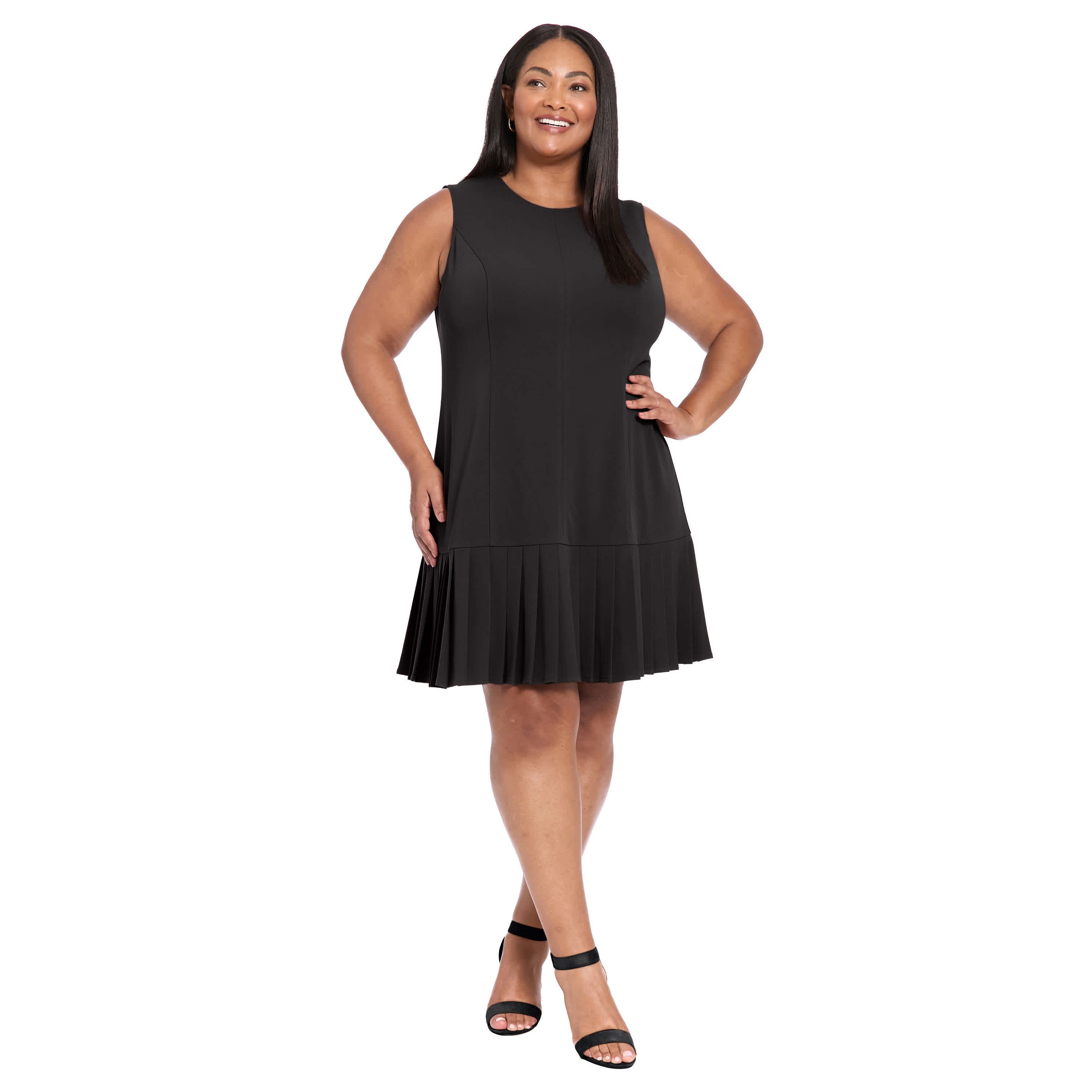 Sleeveless Dress W/ Pleat Skirt