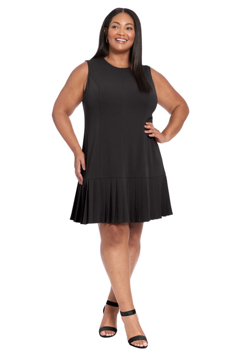 Sleeveless Dress W/ Pleat Skirt